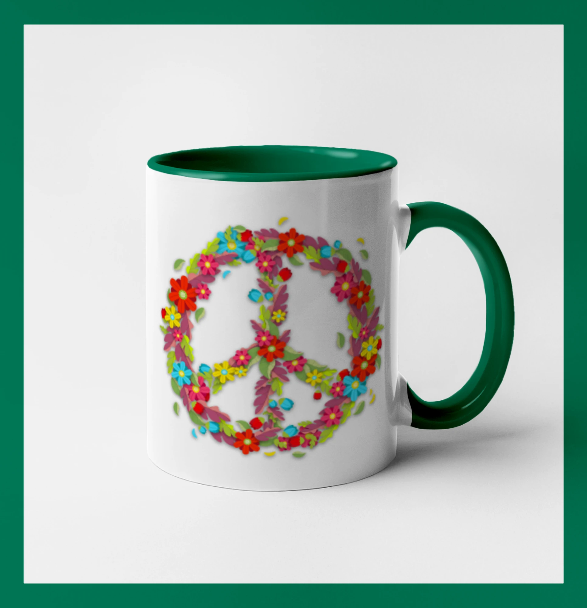 Peace symbol červené květiny