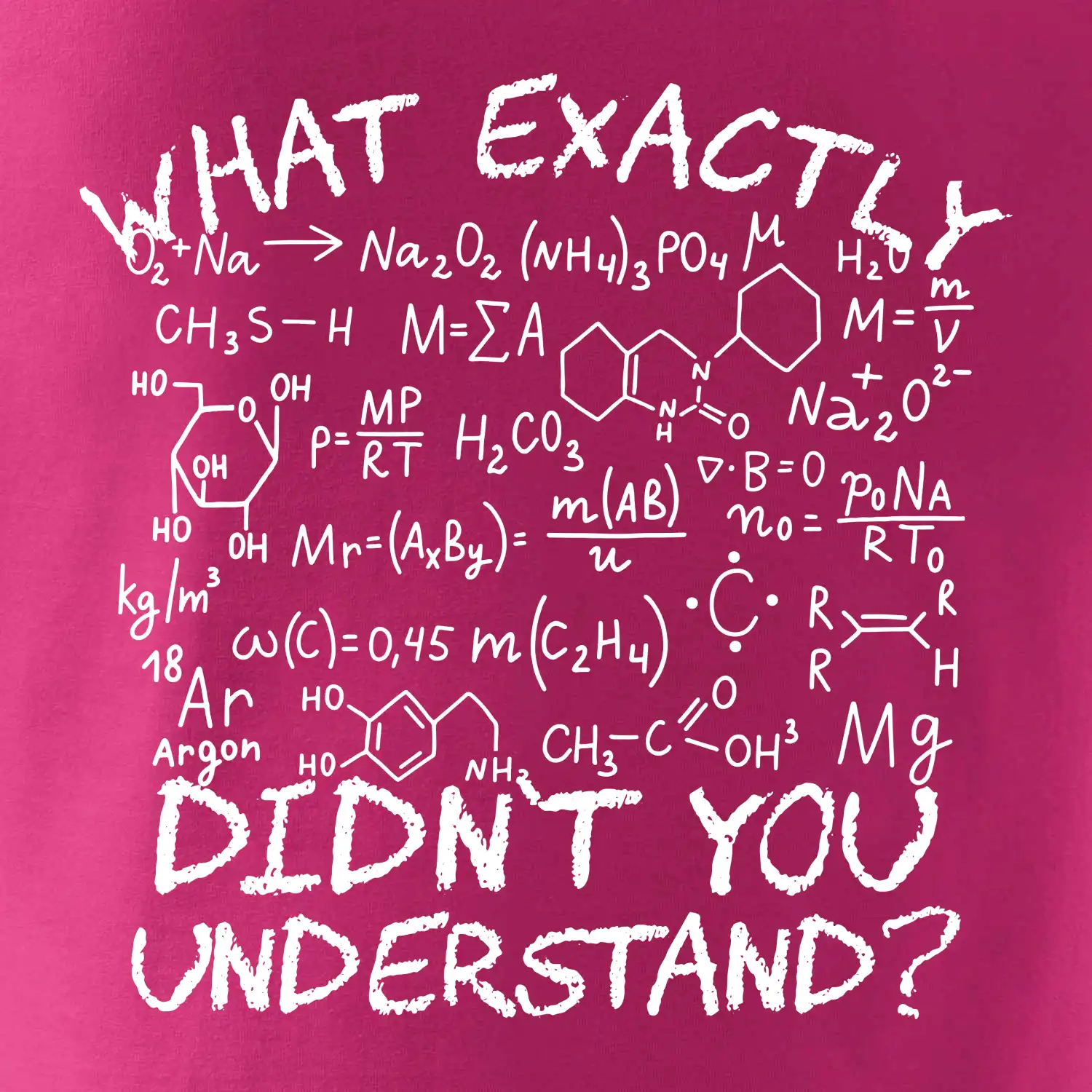 What exactly didnt you understand Chemistry