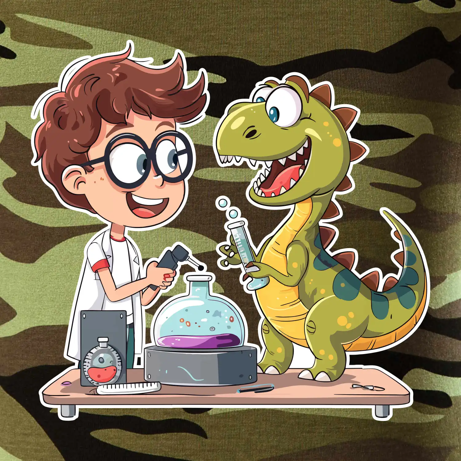 Chemik a dinosaurus - kluk