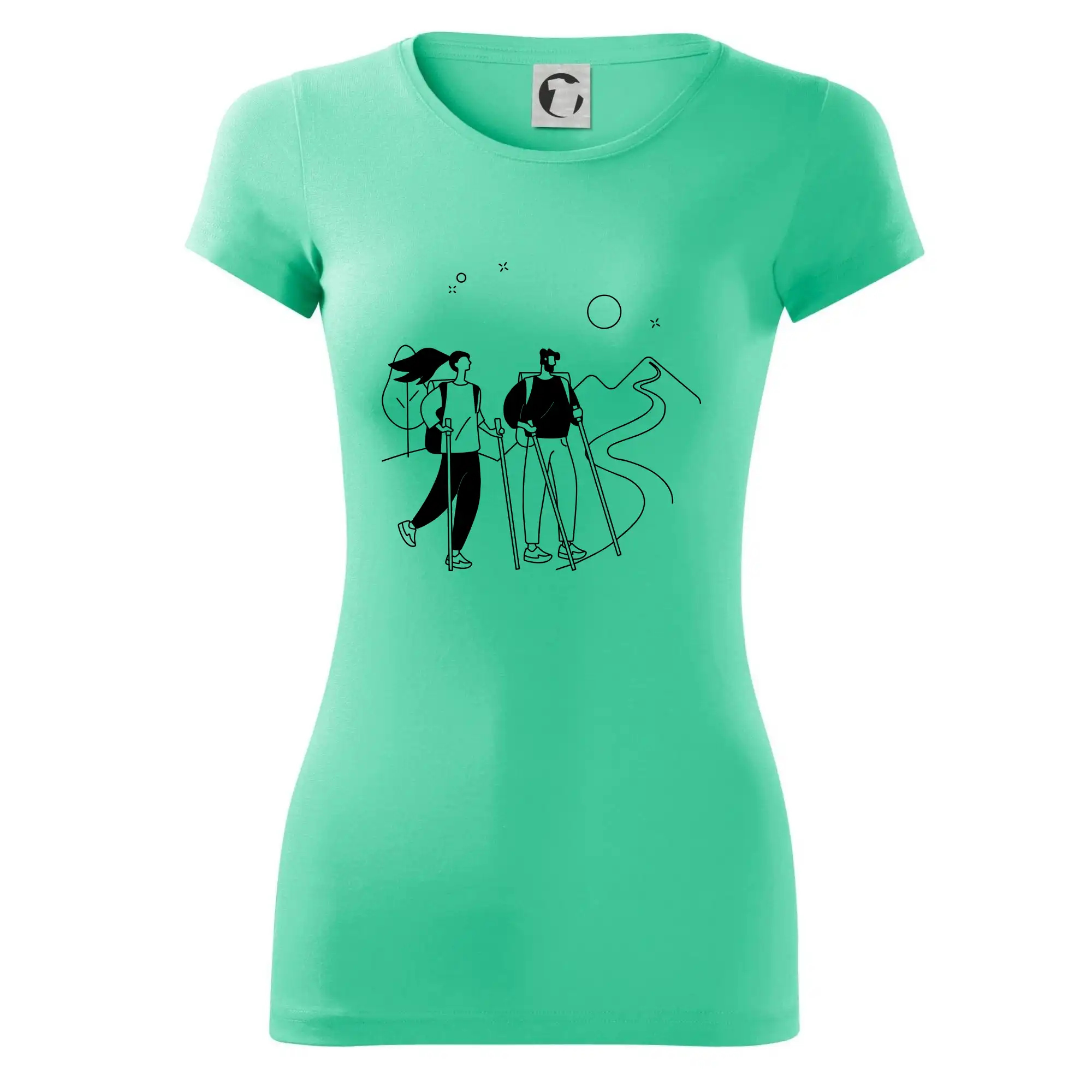 Kreslený pár na výletě