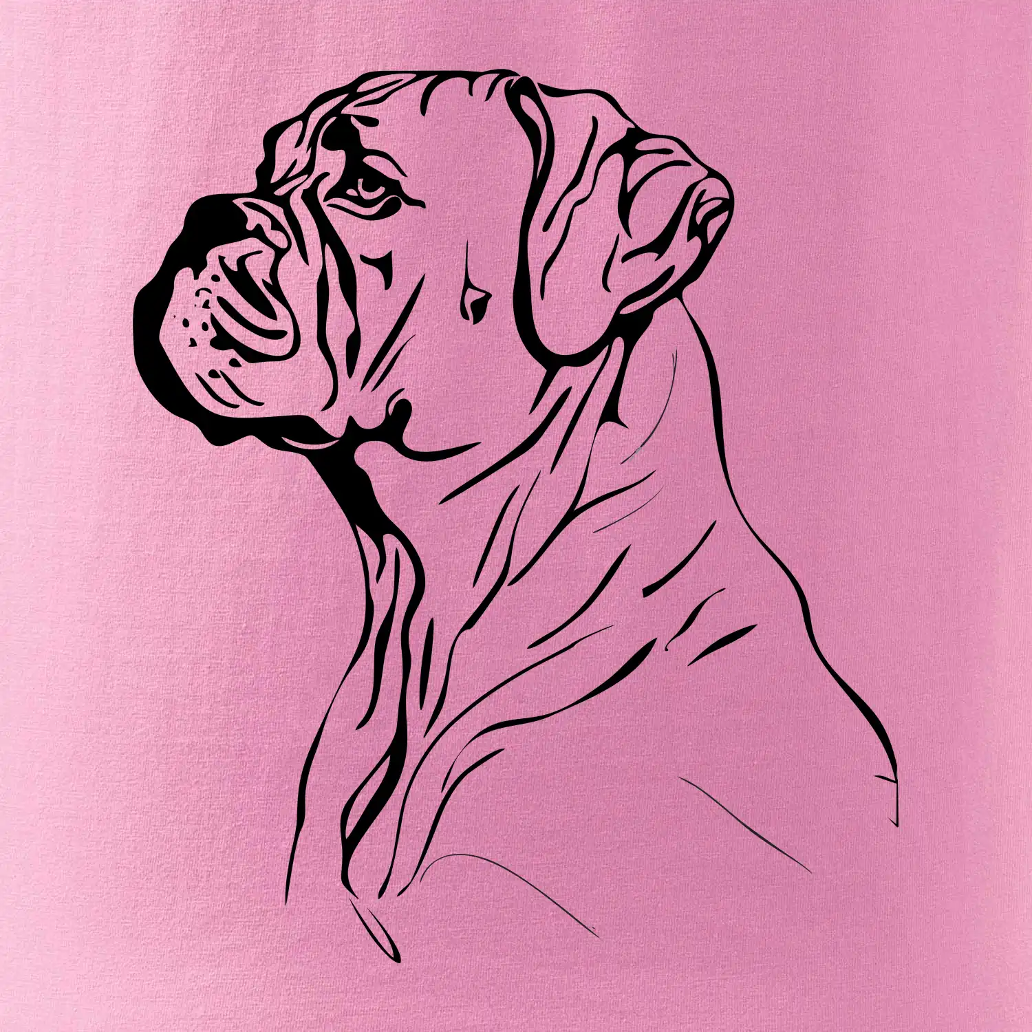 Boxer černá kresba