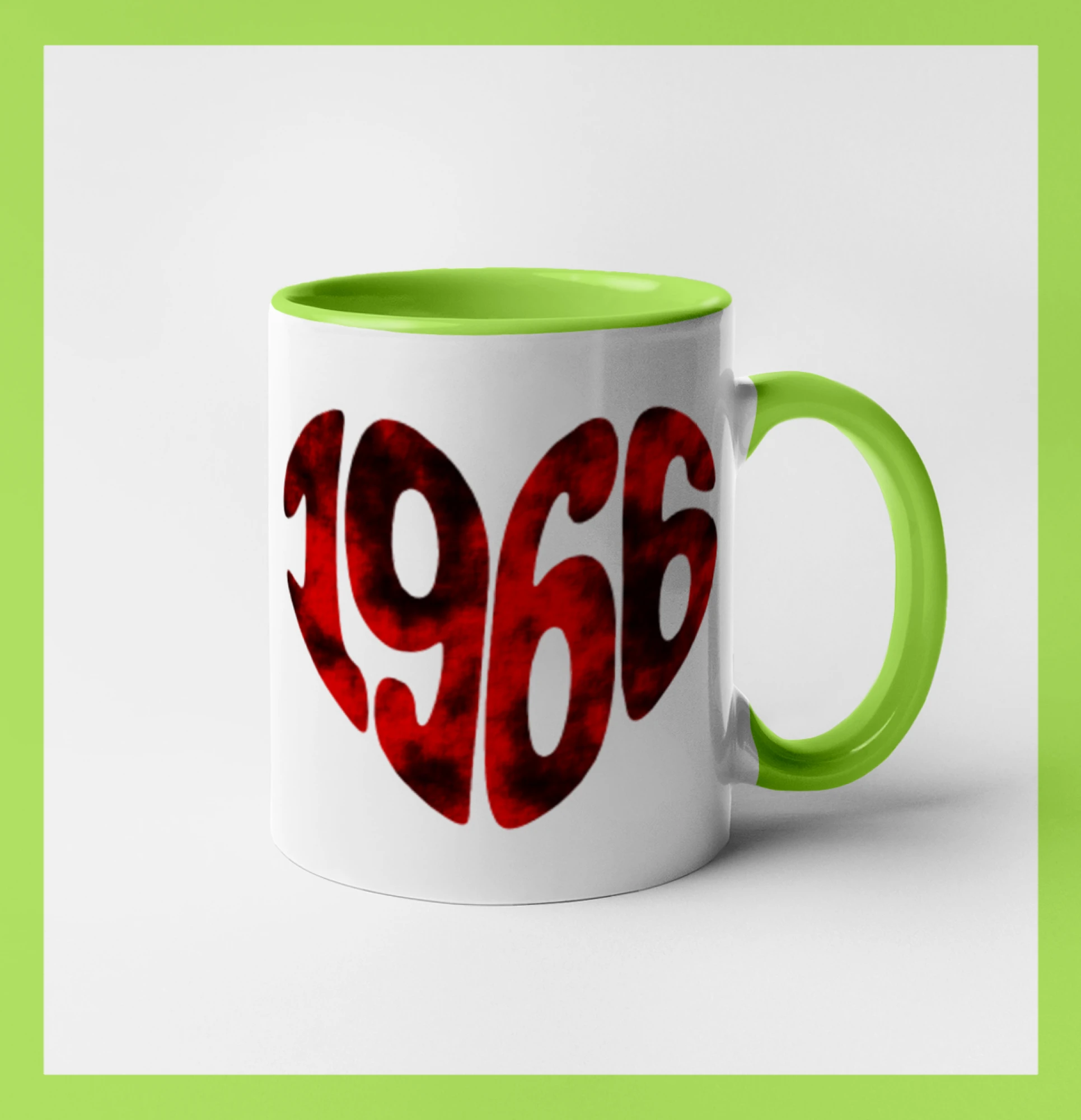 Trička s ročníkom 1966 - 1966 v srdci - Hrnček 