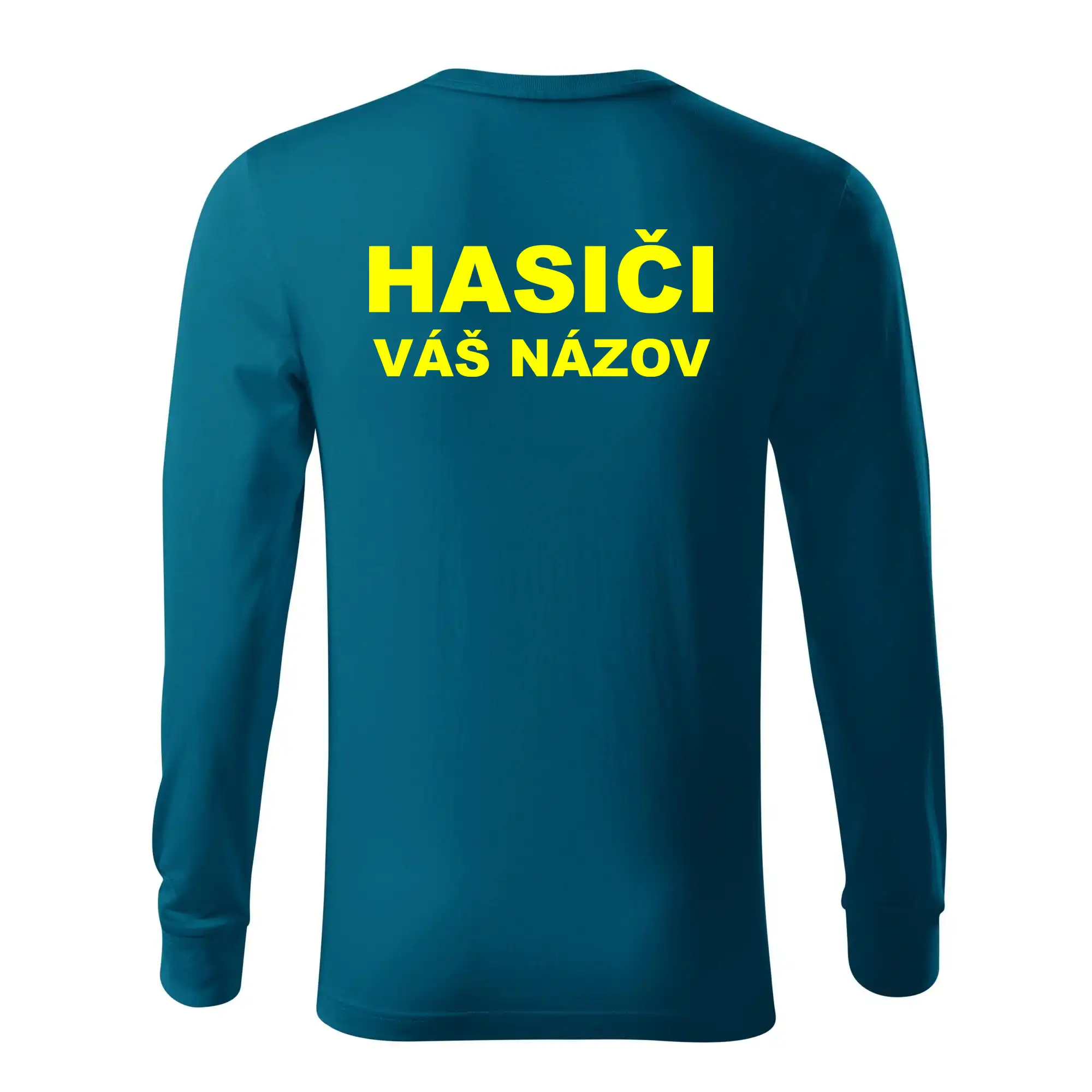 Hasiči - žltý nápis - váš názov zboru