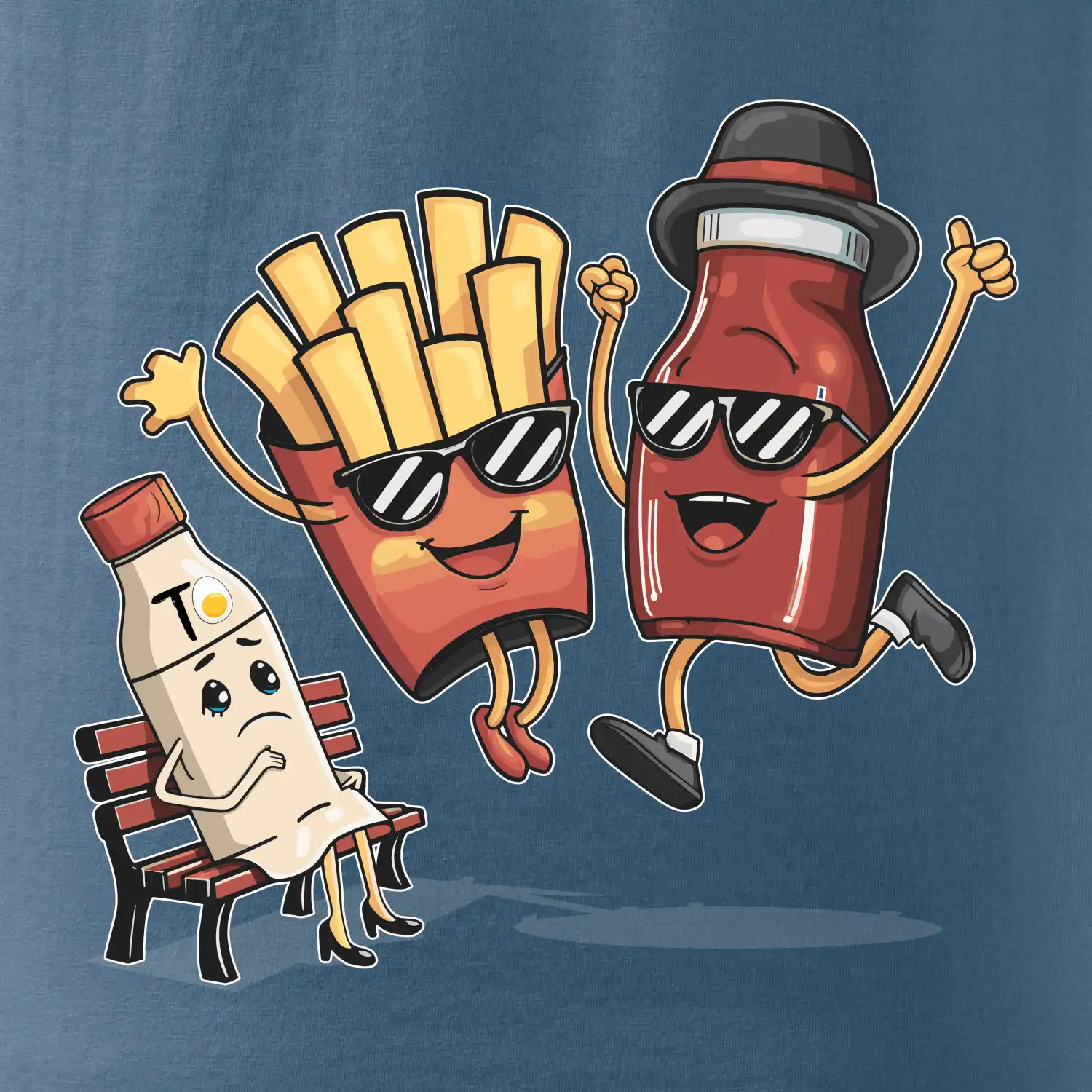 Souboj o hranolky kečup tatarka