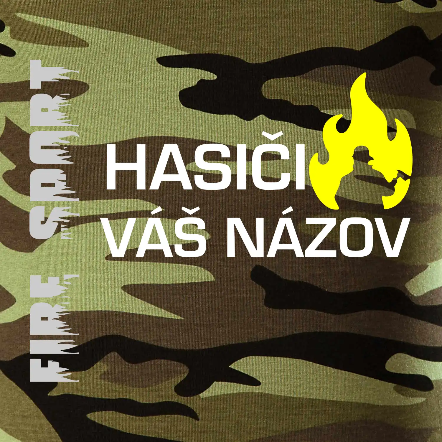 Hasiči - Váš názov - FLUO + Reflexná potlač
