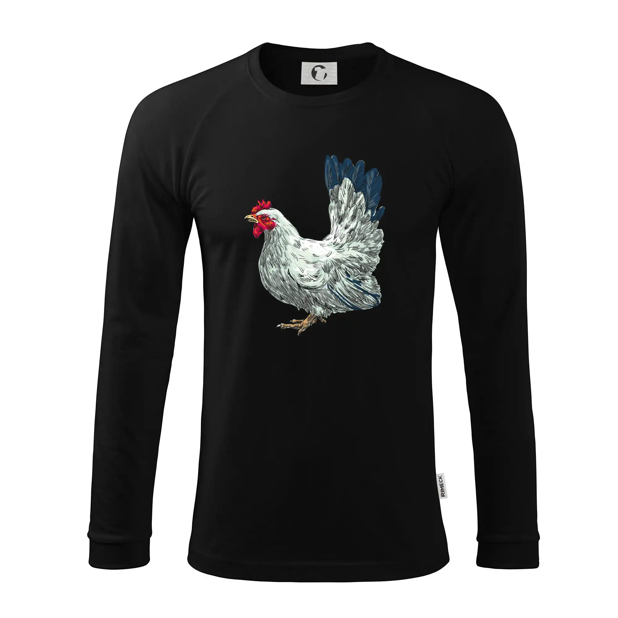 Slepice kreslená bílá