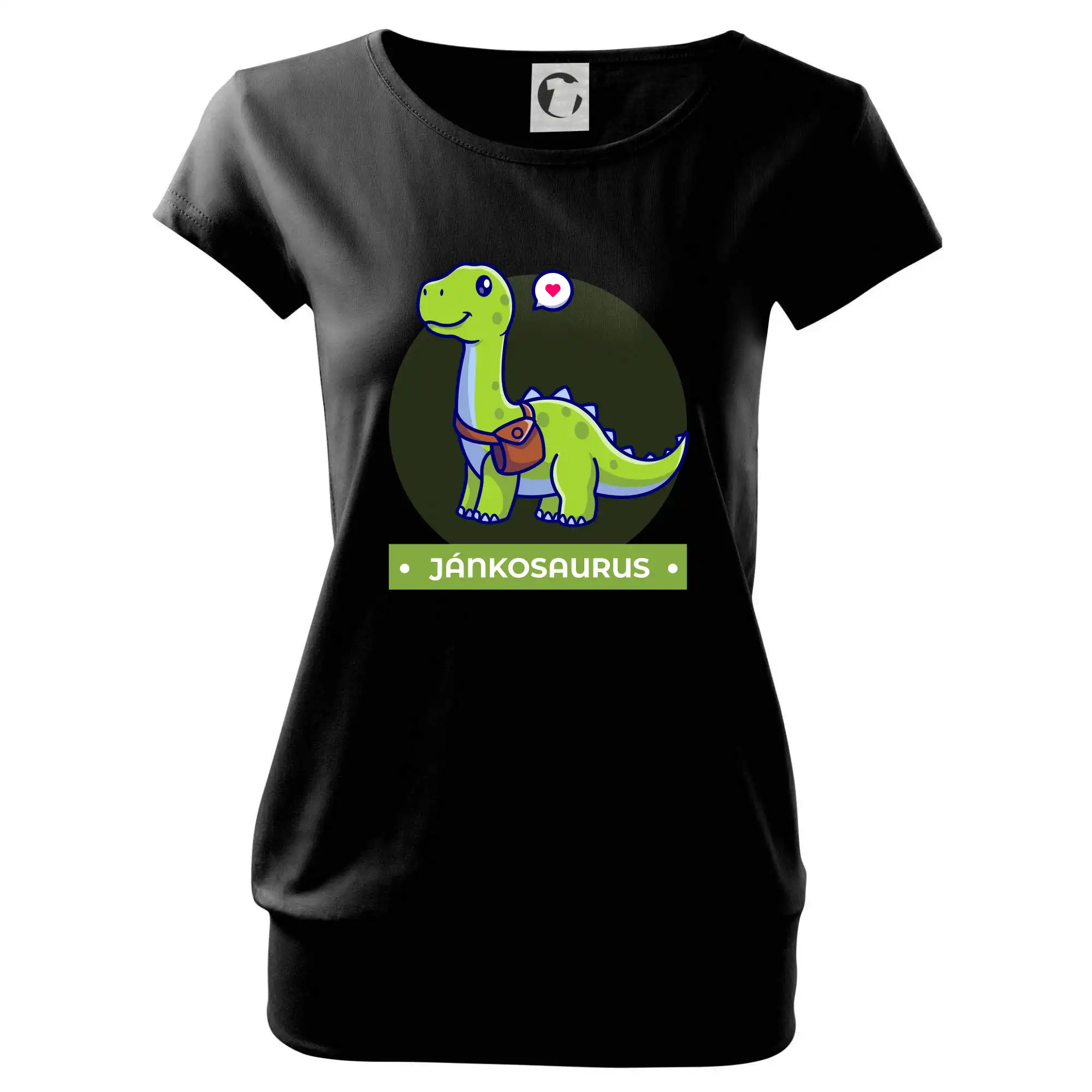 Detské tričká, mikiny a body s originálnymi potlačami | Veselé motívy pre chlapcov aj dievčatá - Dinosaurie mená - zelený dinosaurus - Voľné tričko city