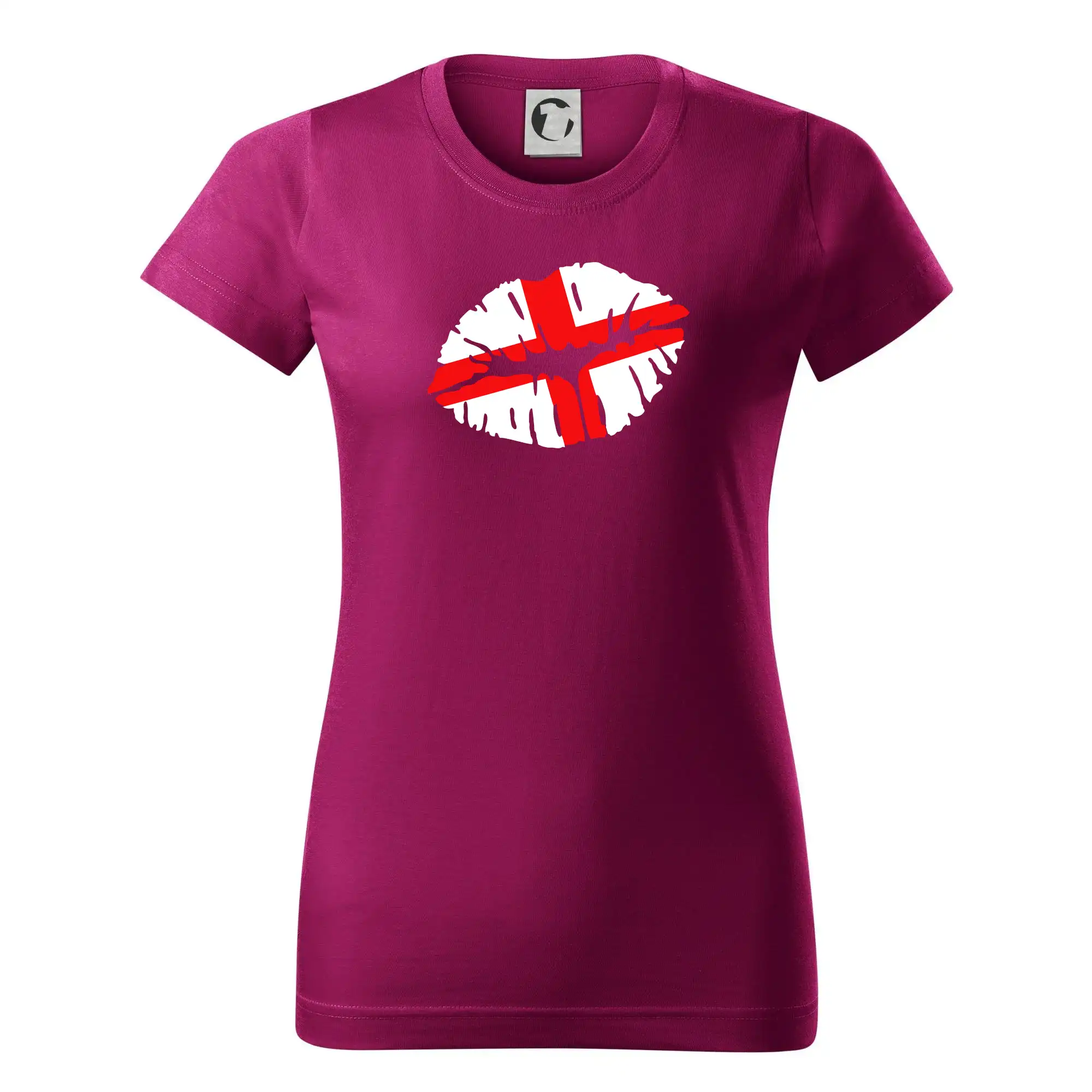 Tričká Anglicko - England kiss - Dámske tričko basic - ľahko voľnejšie a dlhšie