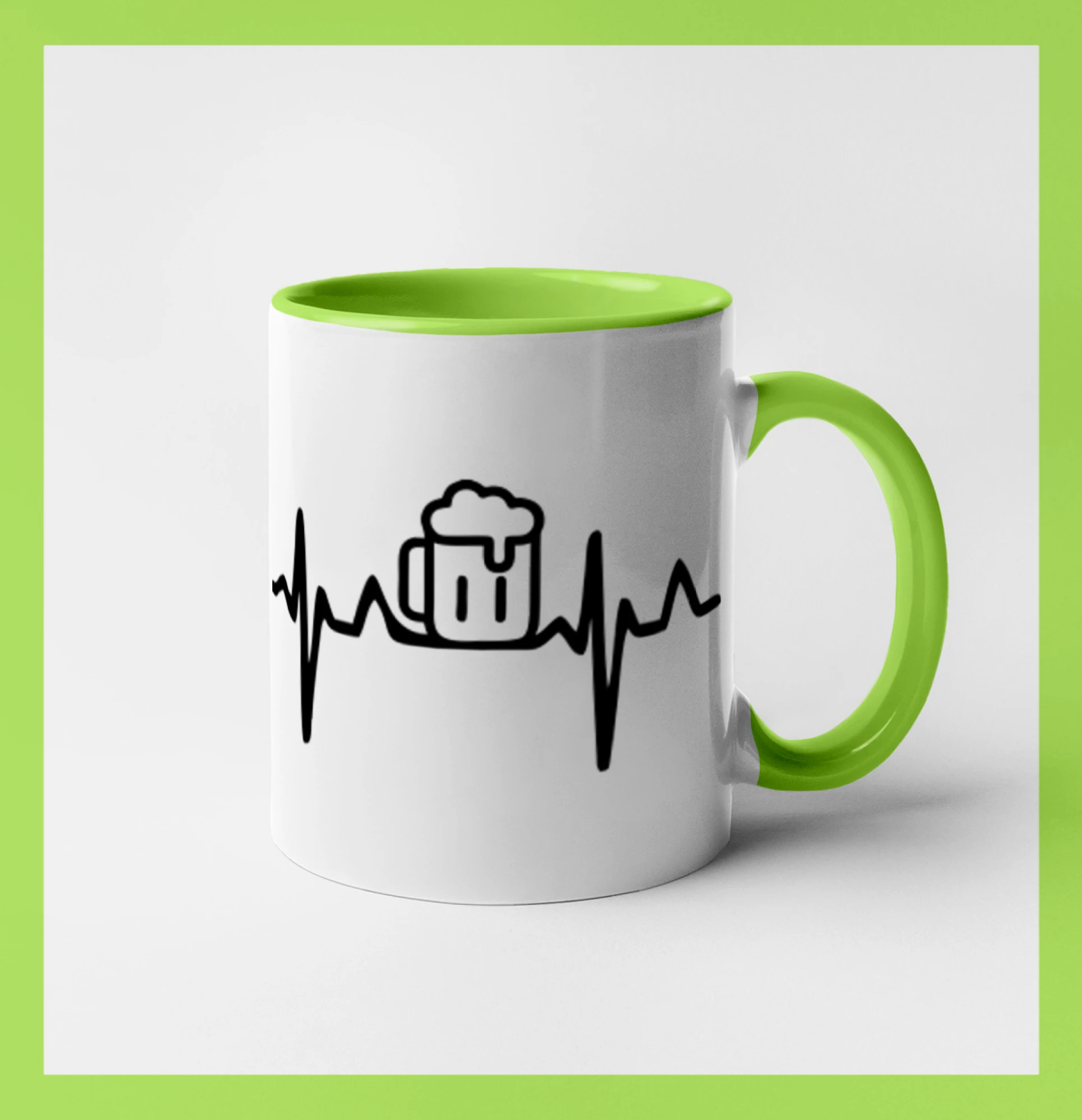 Vtipná tričká pre pivárov - EKG pivo - Hrnček 