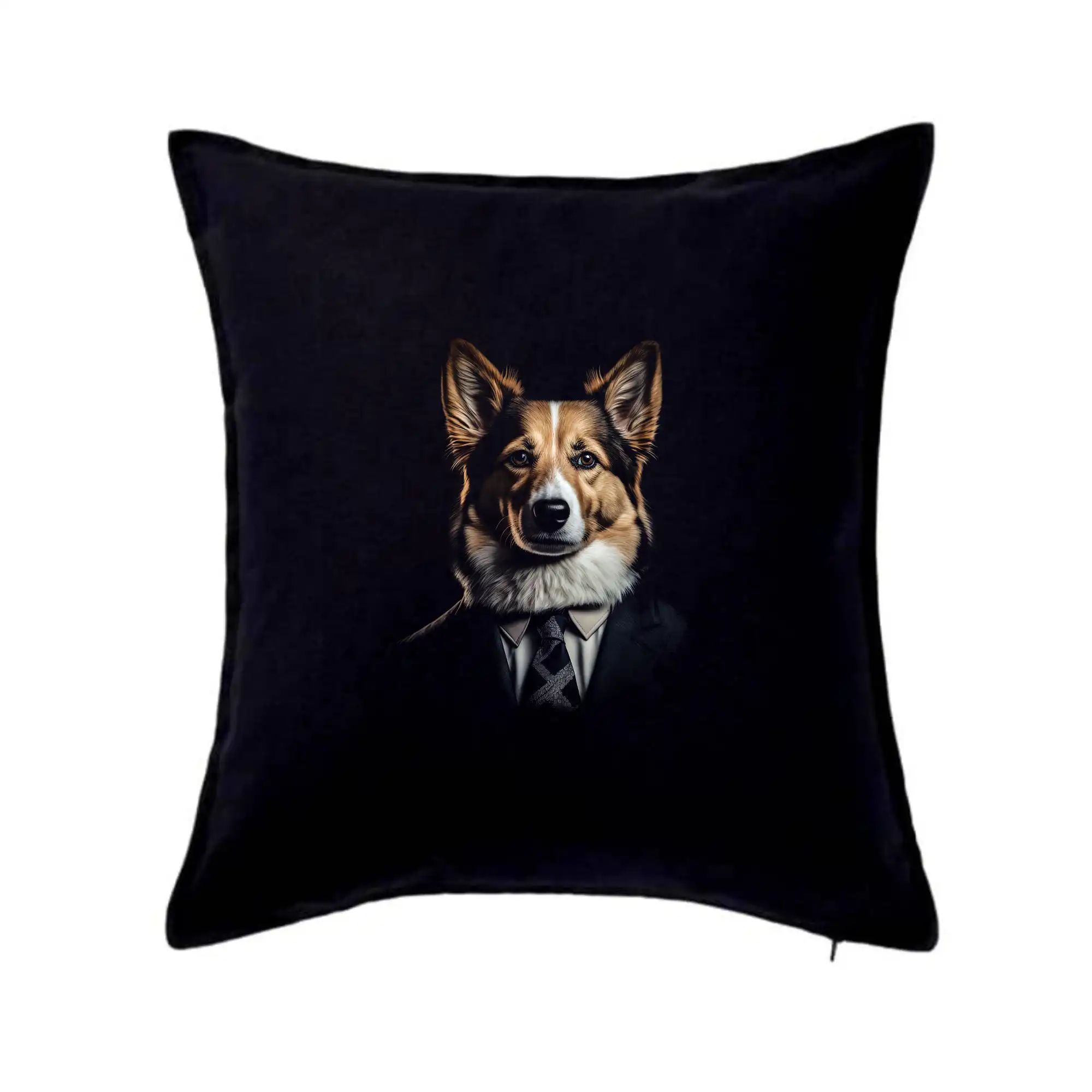 Ostatné psie plemená - Corgi v obleku - Vankúš 50x50