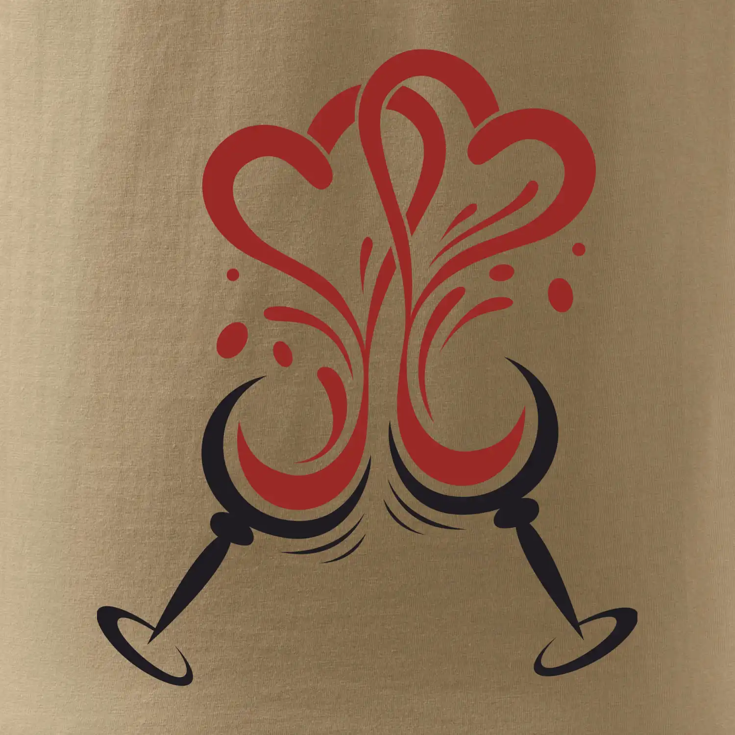 Víno je láska kulaté skleničky