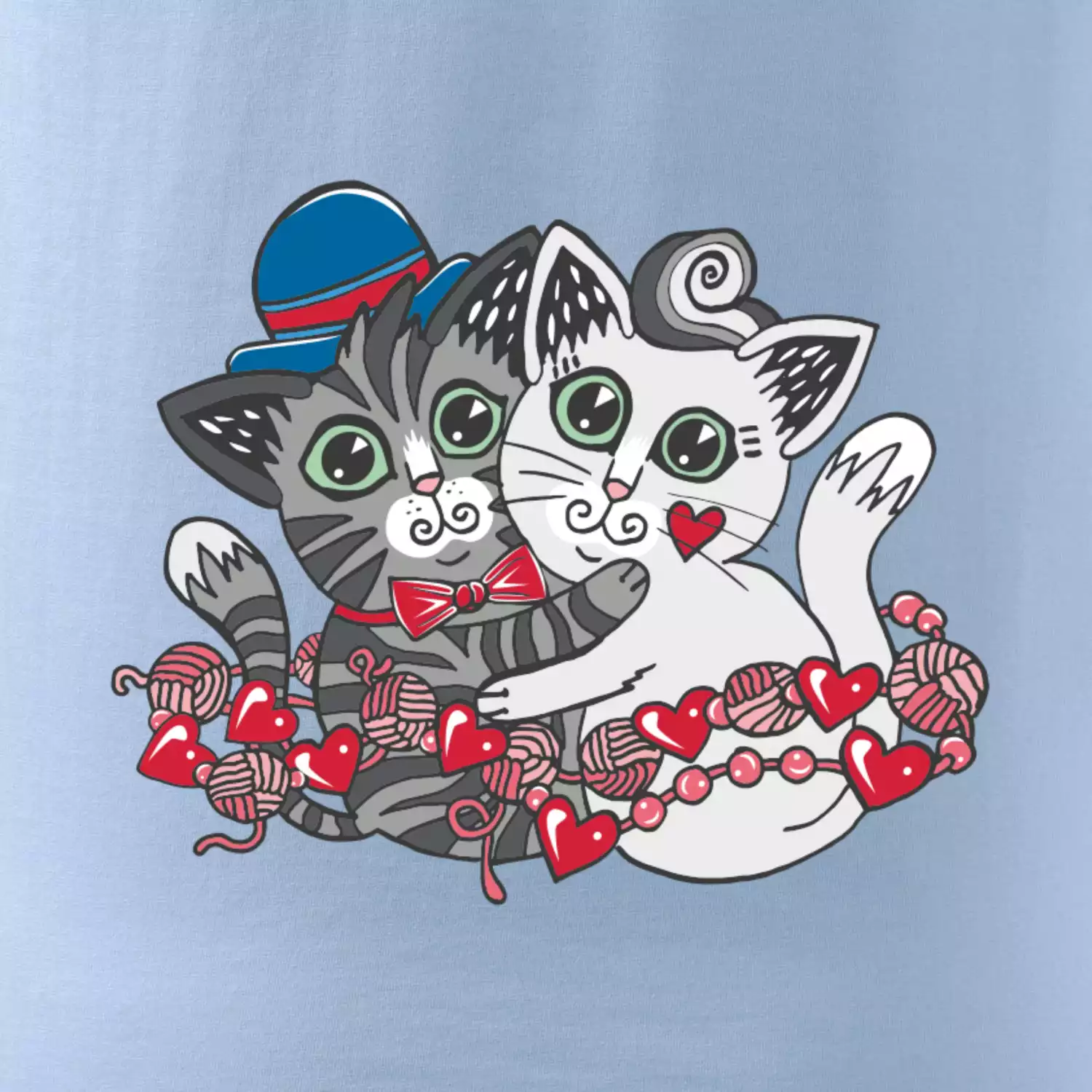 Mačky v objatí (Pecka design)