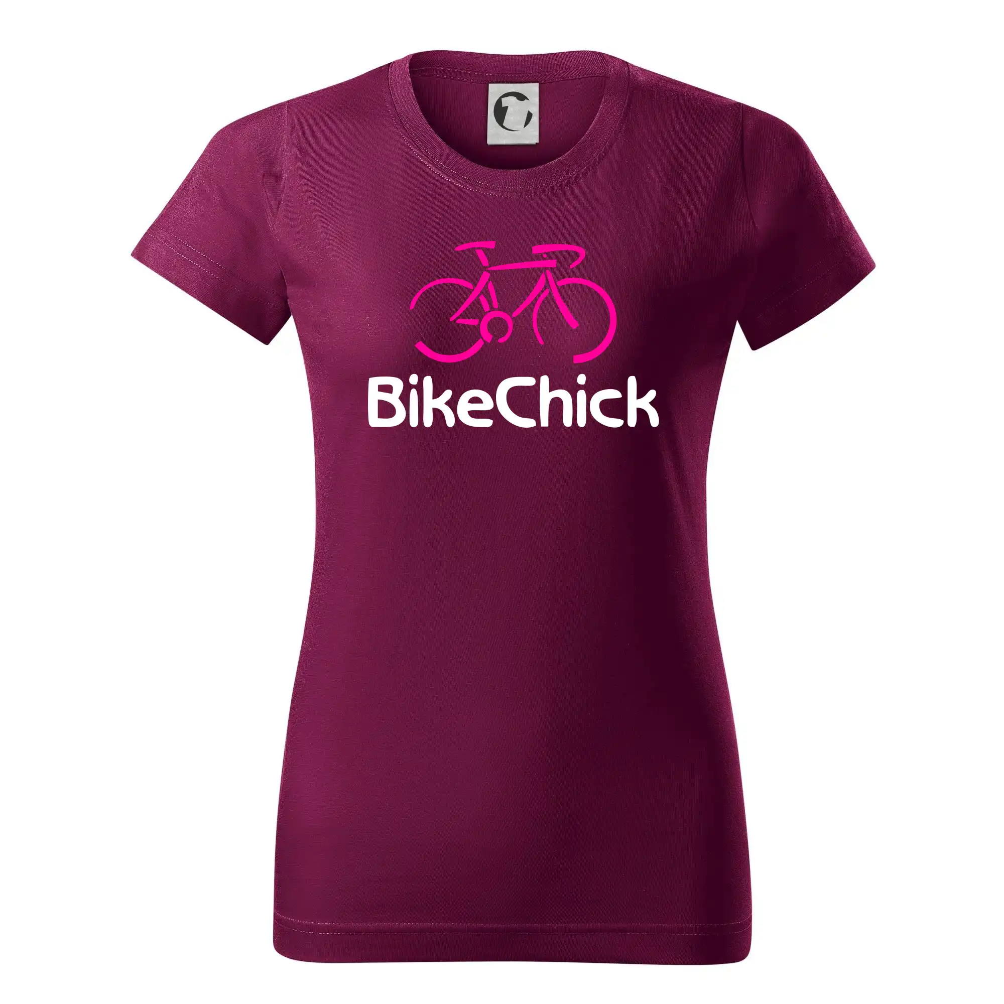 Tričko ako darček pre cyklistu - Bike Chick - Dámske tričko basic - ľahko voľnejšie a dlhšie