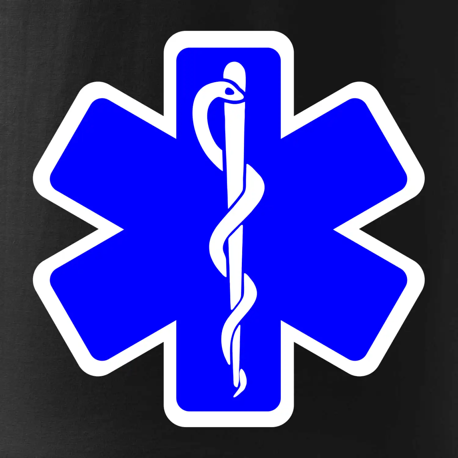 Rescue - Hvězda na prsu +  nápis na zádech