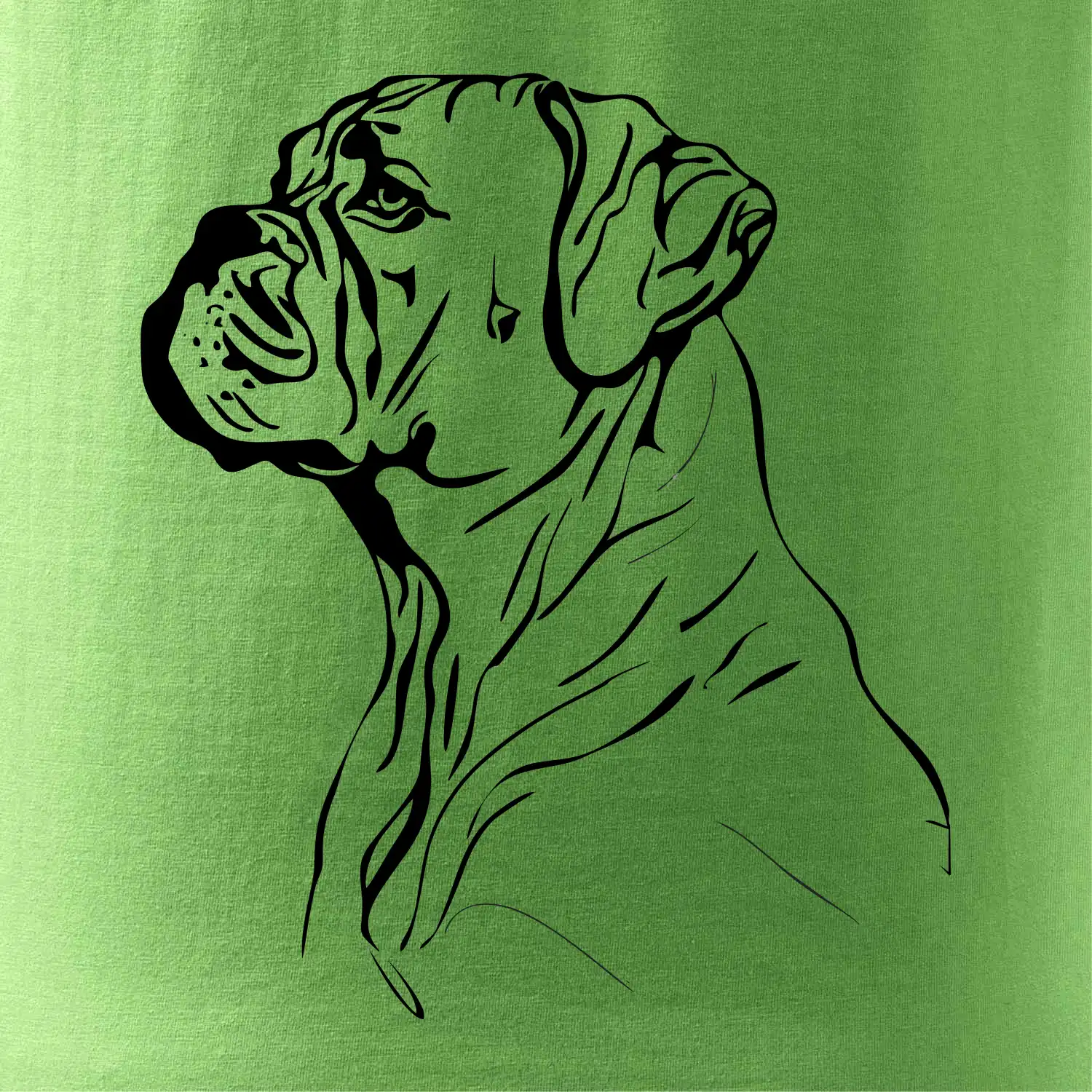 Boxer černá kresba