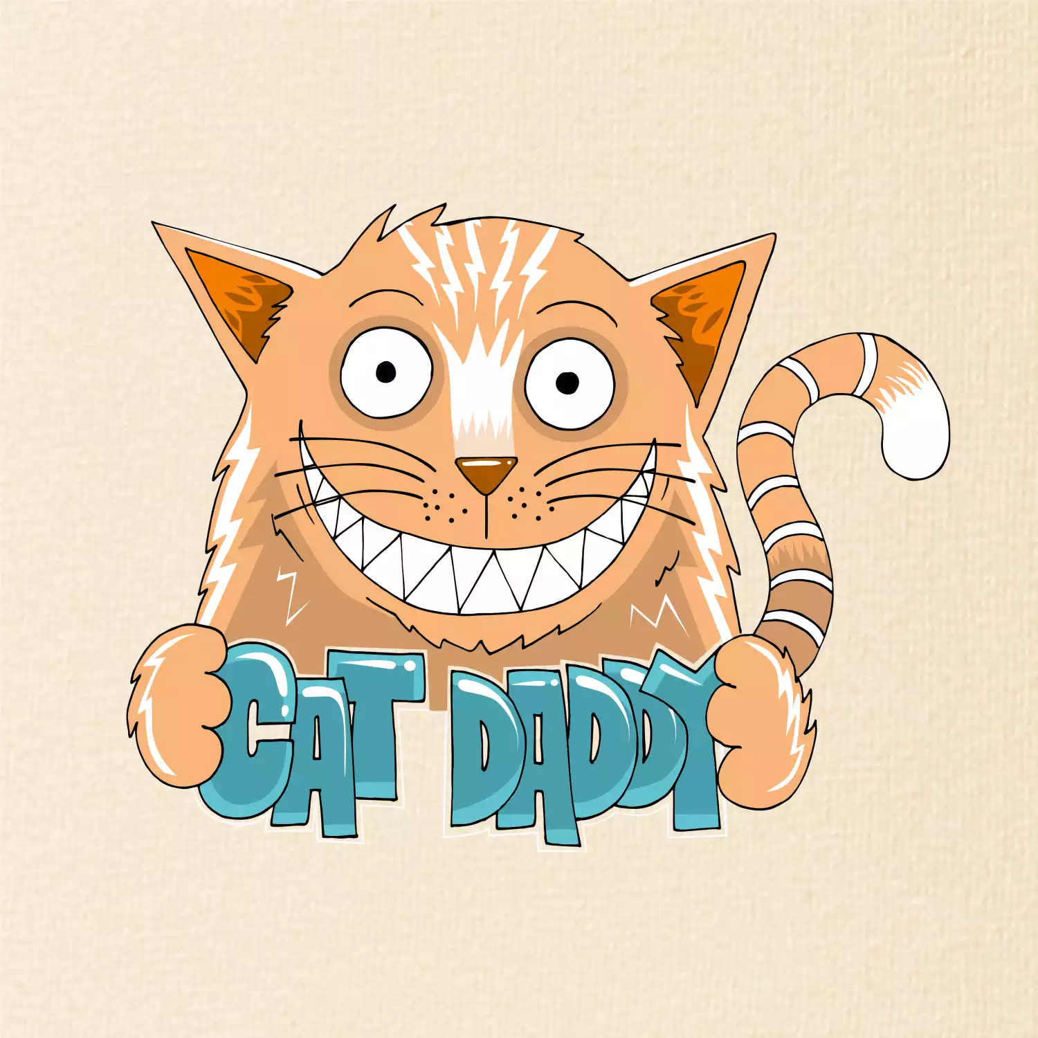Cat daddy s vyceněnými zuby (Pecka design)