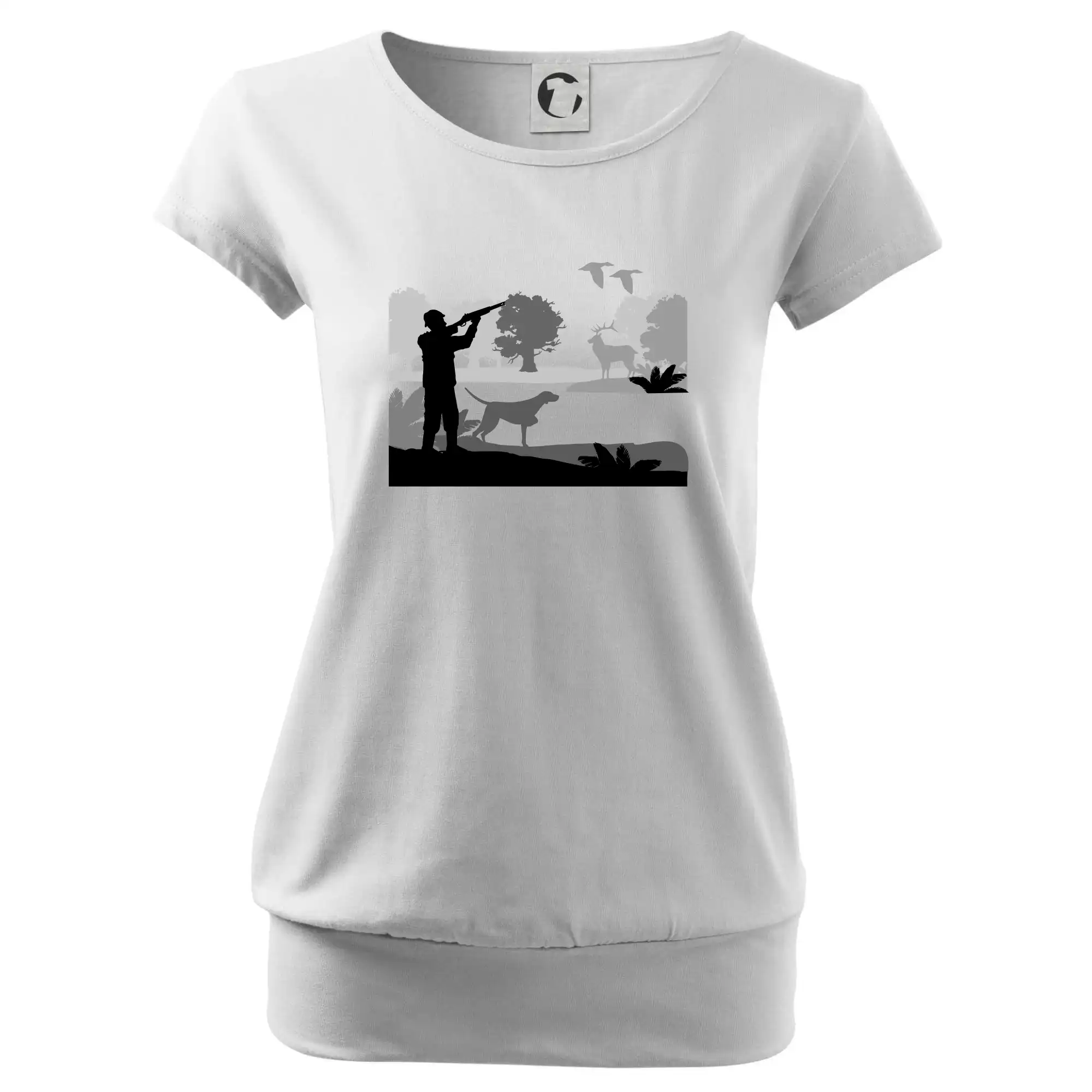 Lovec a ohař v lese