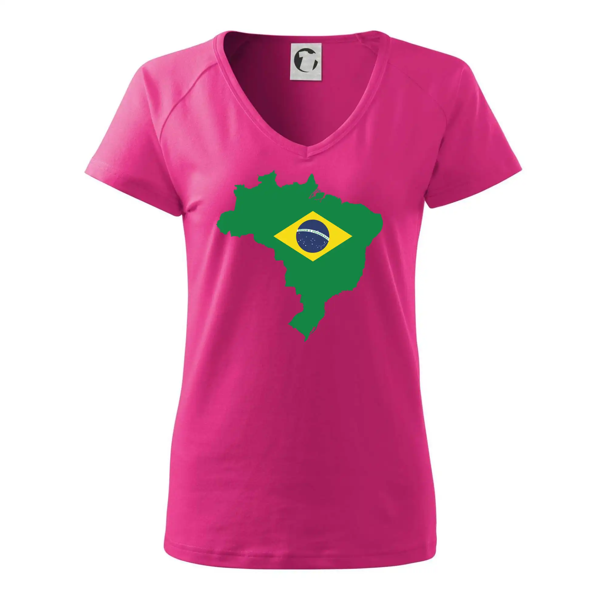 Brazílie vlajka v mapě