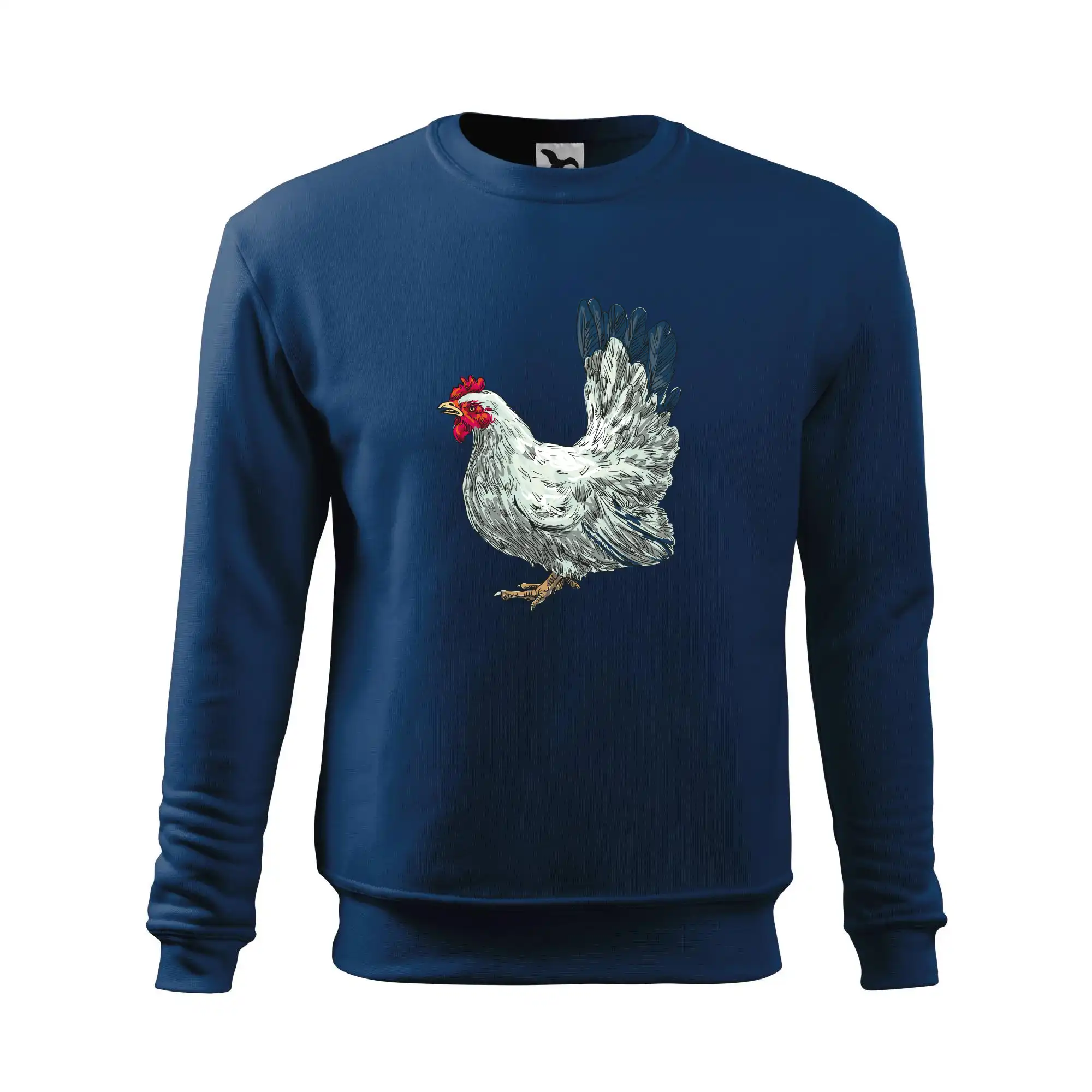 Slepice kreslená bílá