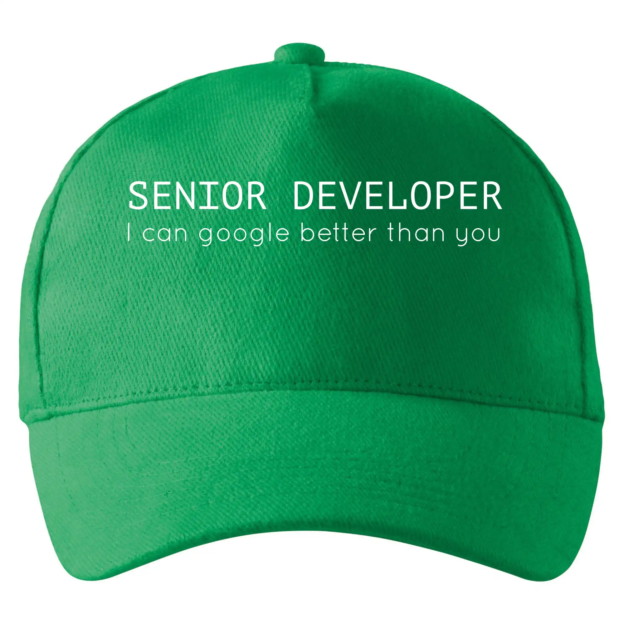 Tričká pre ajťákov - Senior developer google better than you - Šiltovka so zahnutým šiltom a mosaznou sponou