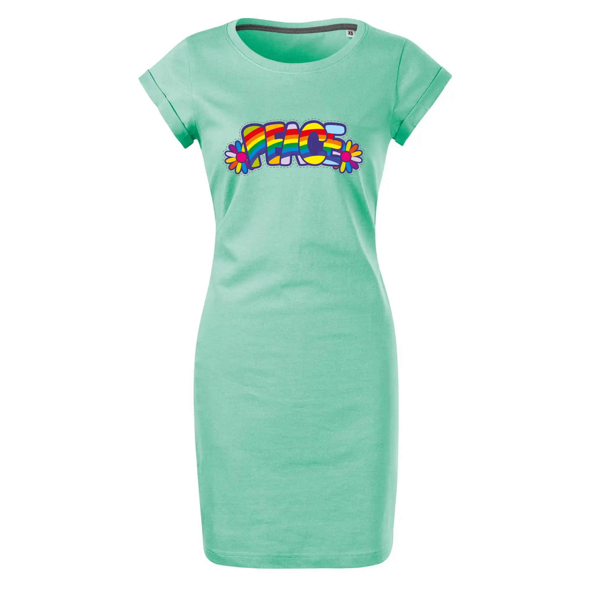 Peace nápis duhový