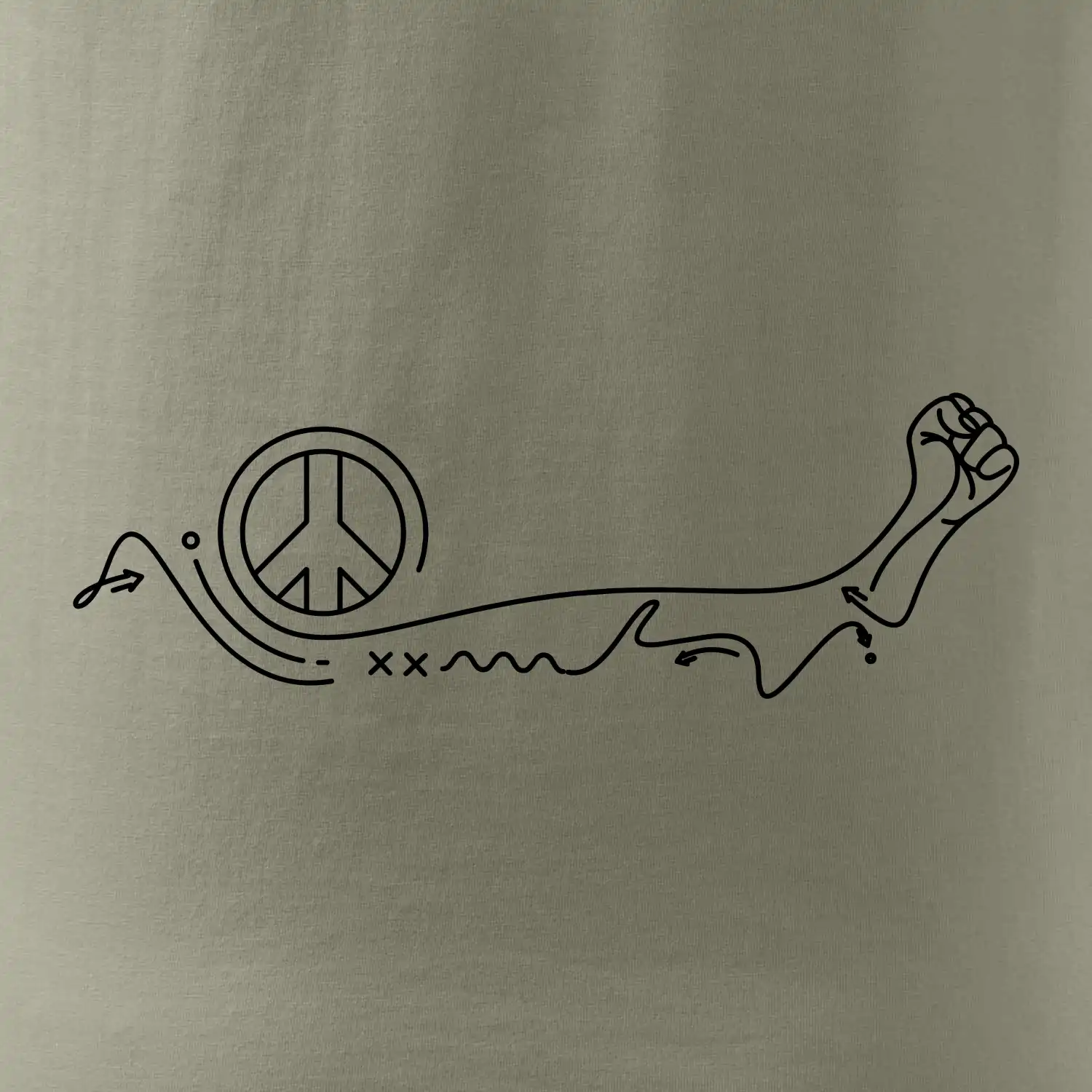 Pěst a symbol míru