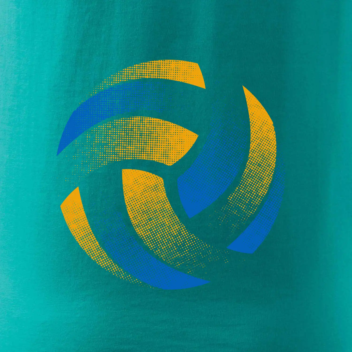 Volejbalový míč rastr barevný