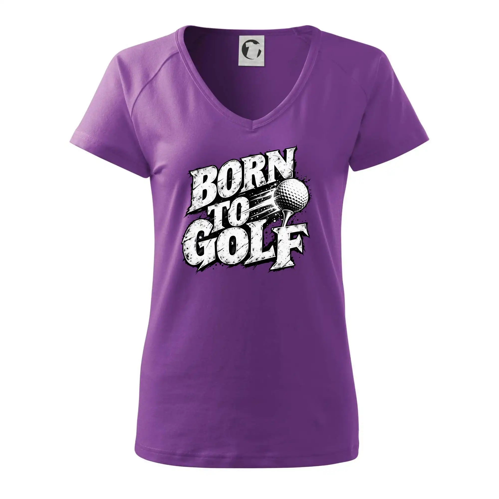 Born to golf černobílý drsný potisk