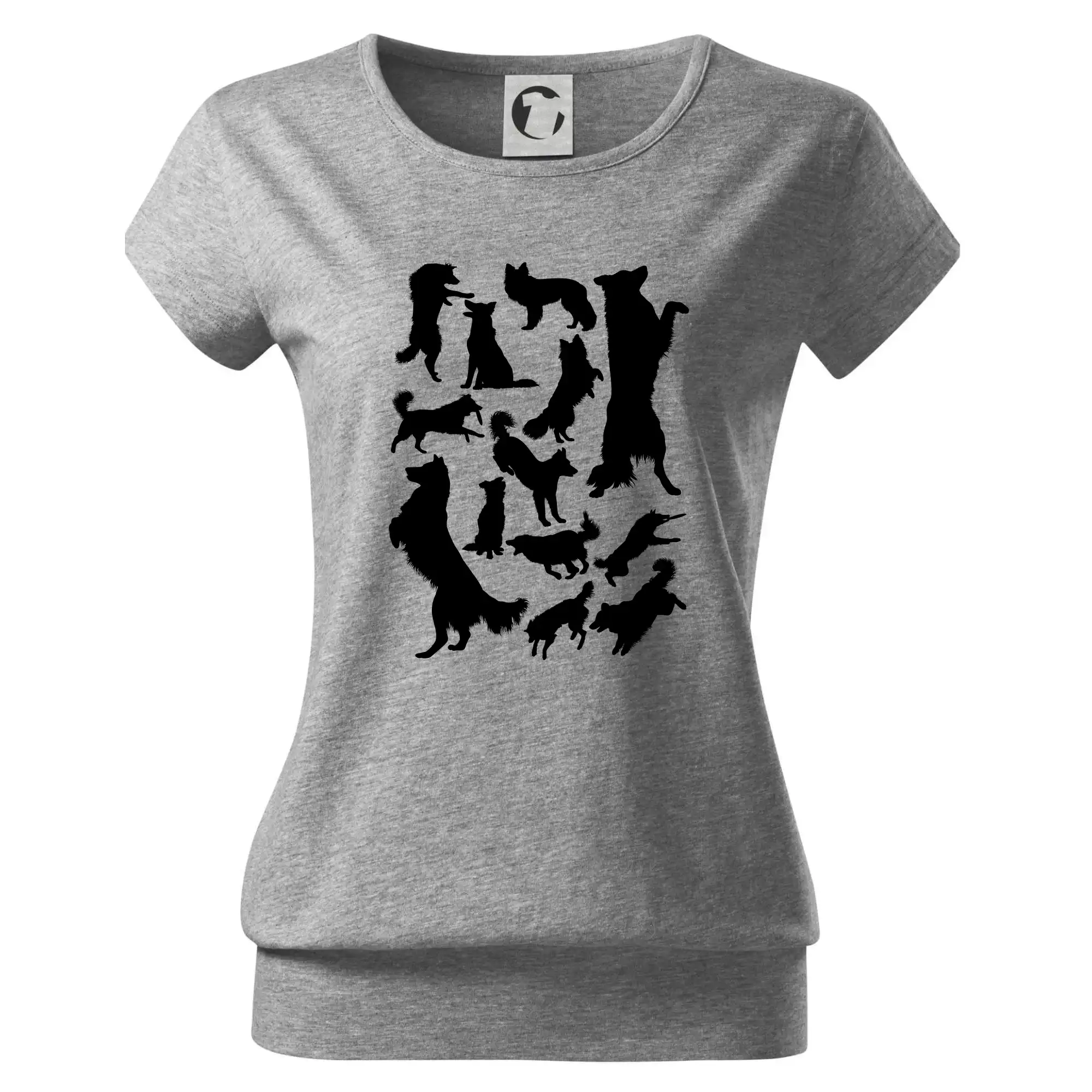 Border kolie siluety