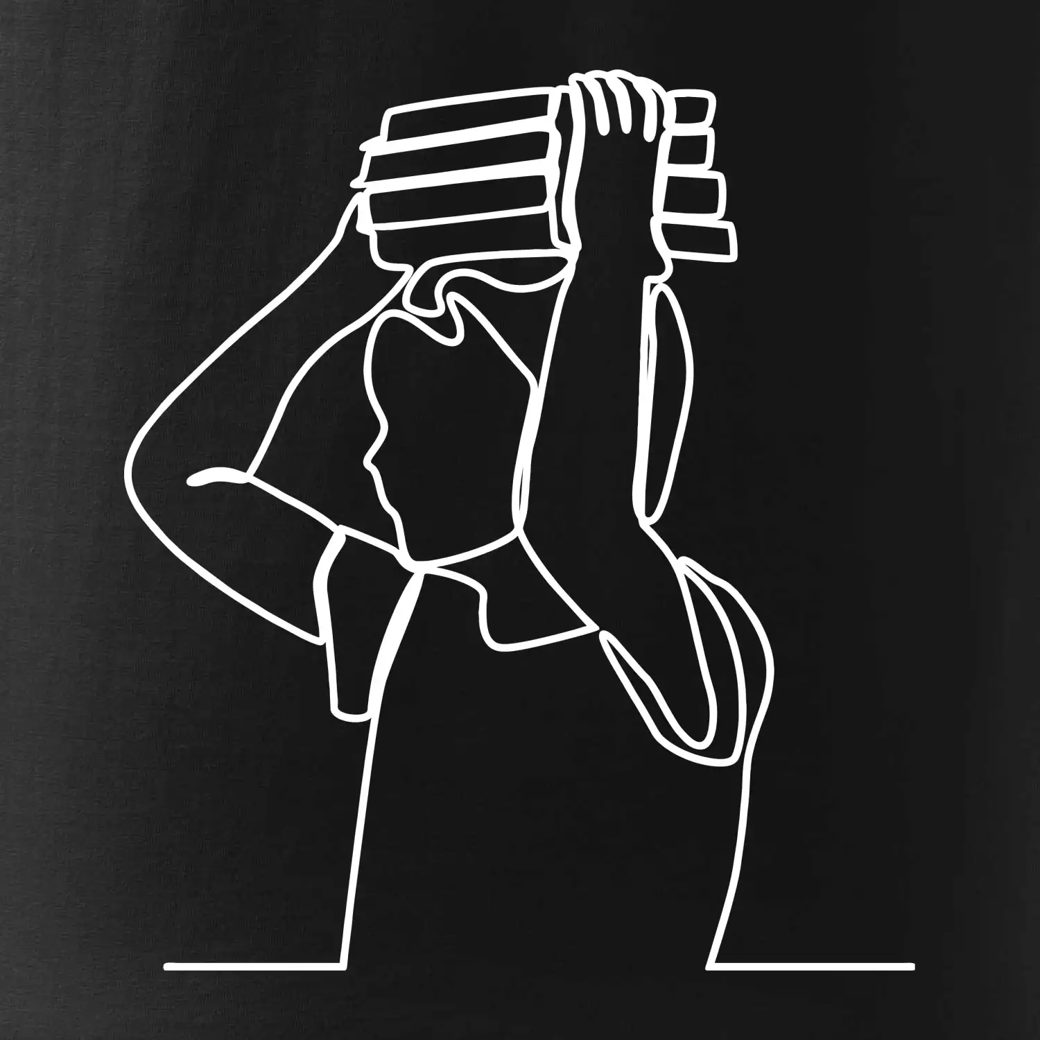 Student a kniha jedním tahem