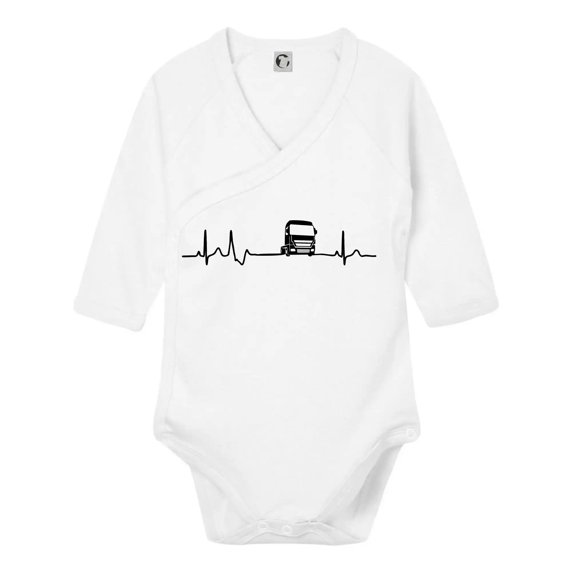 Tričká s kamionmi a nákladiakmi - Moje srdce bije pre kamión - Body zavinovacie s dlhým rukávom