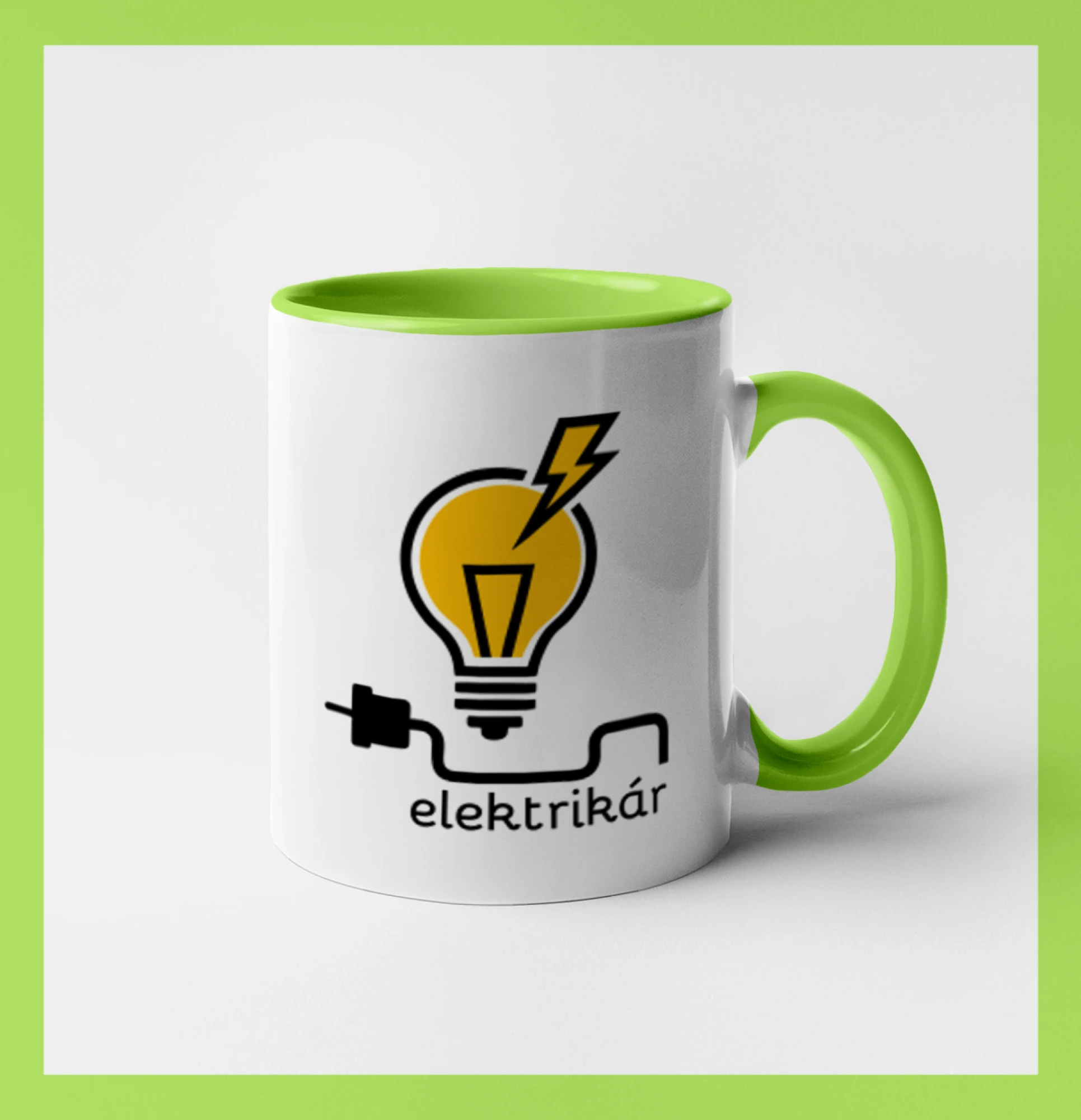 Vtipné tričká do práce - Žiarovka - elektrikár - Hrnček 