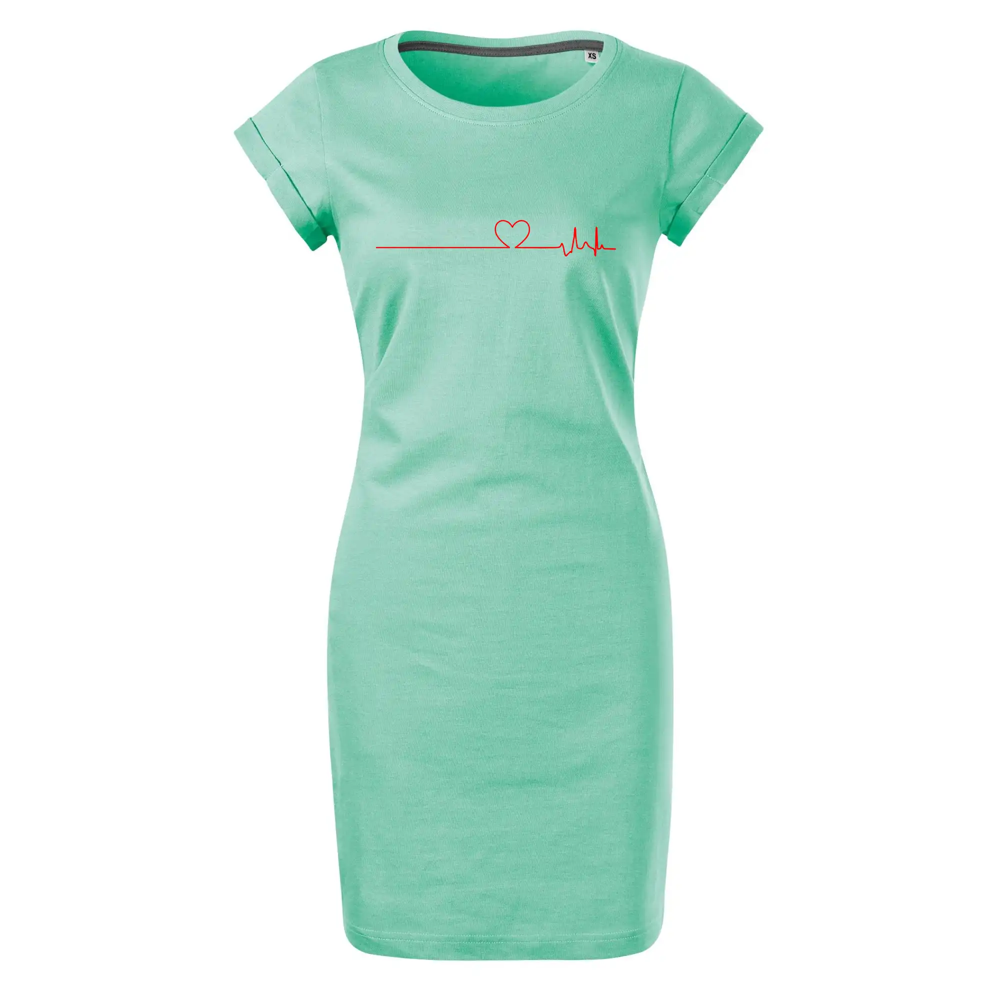 Poker tričká - Poker EKG srdce červené - Tričko Šaty FREEDOM