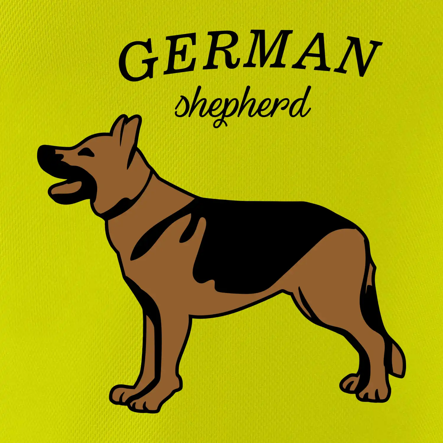 Německý ovčák - hnědý s nápisem