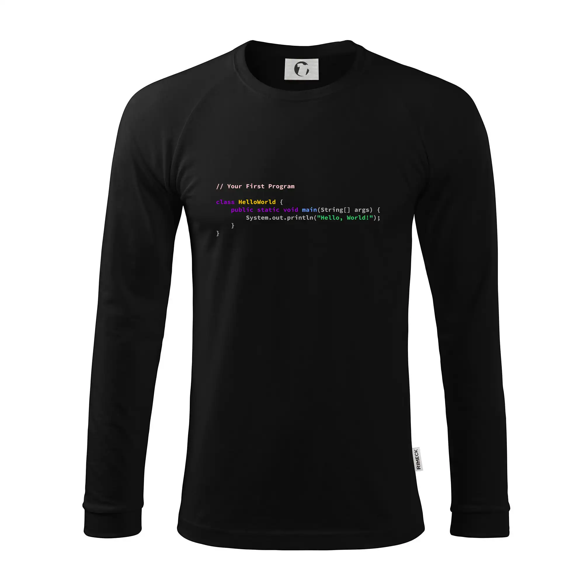 Tričká pre ajťákov - Hello world Java - Pánske tričko s dlhým rukávom LS130