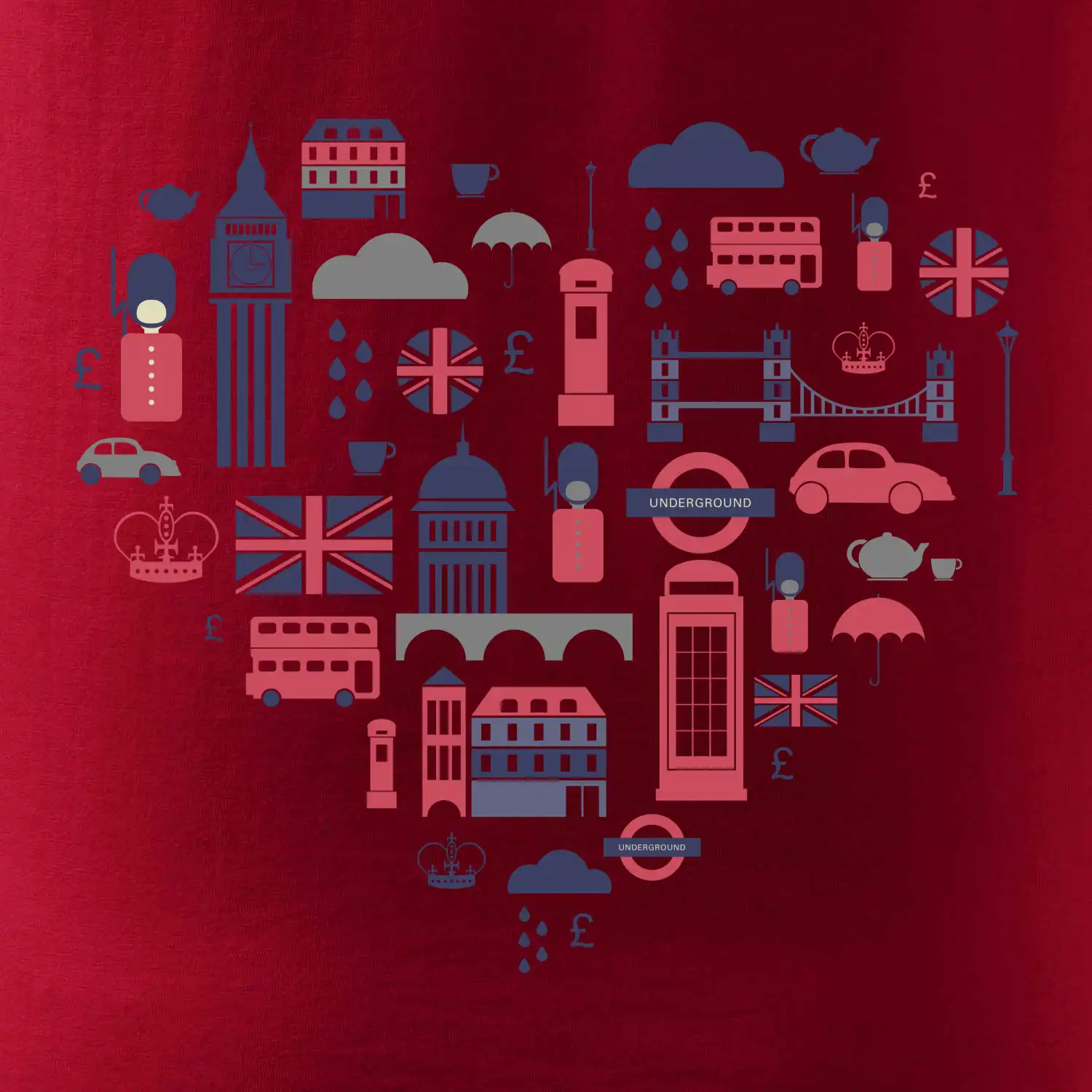 Anglie symboly srdce