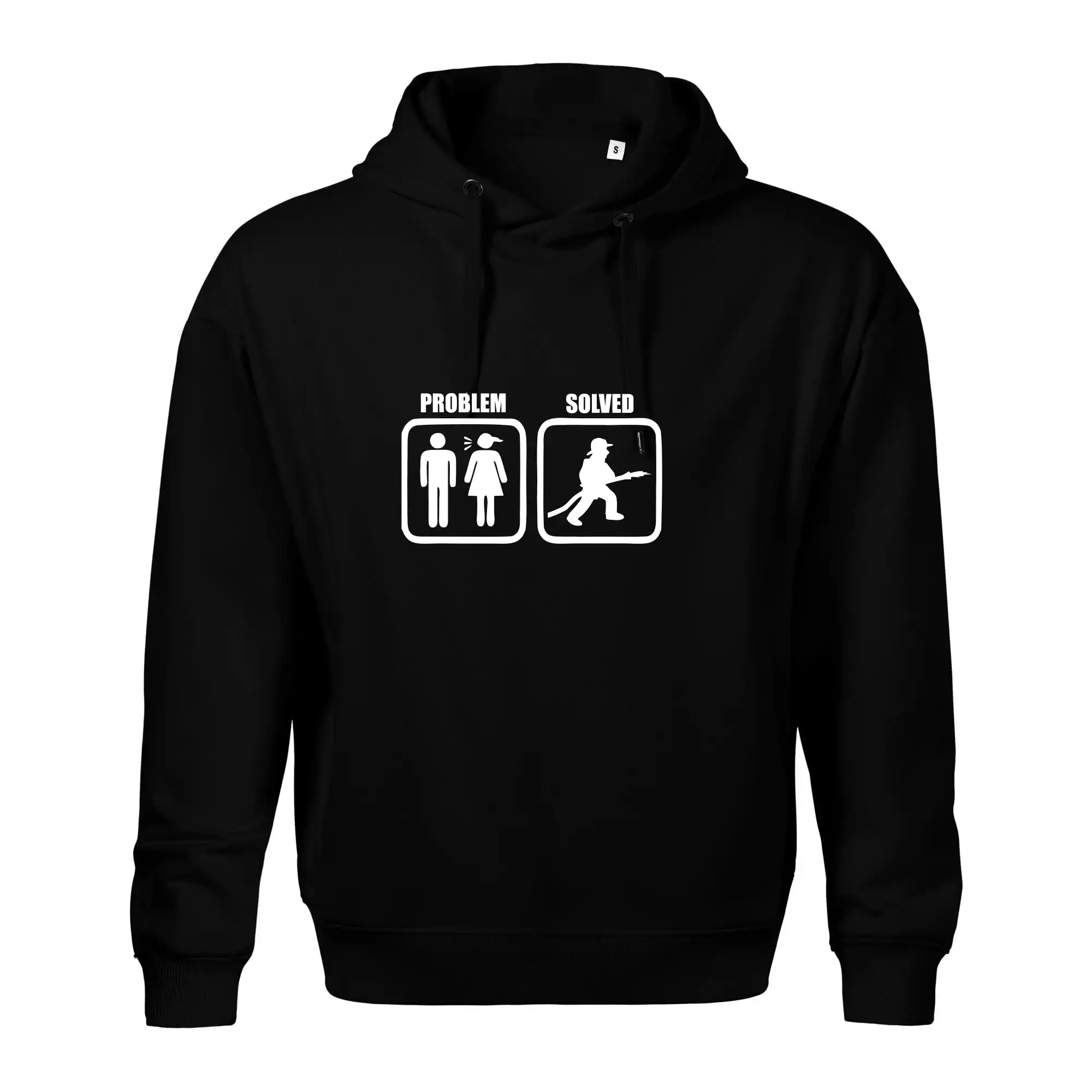 Tričká Problem Solved - Problém hasič - Oversized mikina pánska Moon - kratšia + širšia