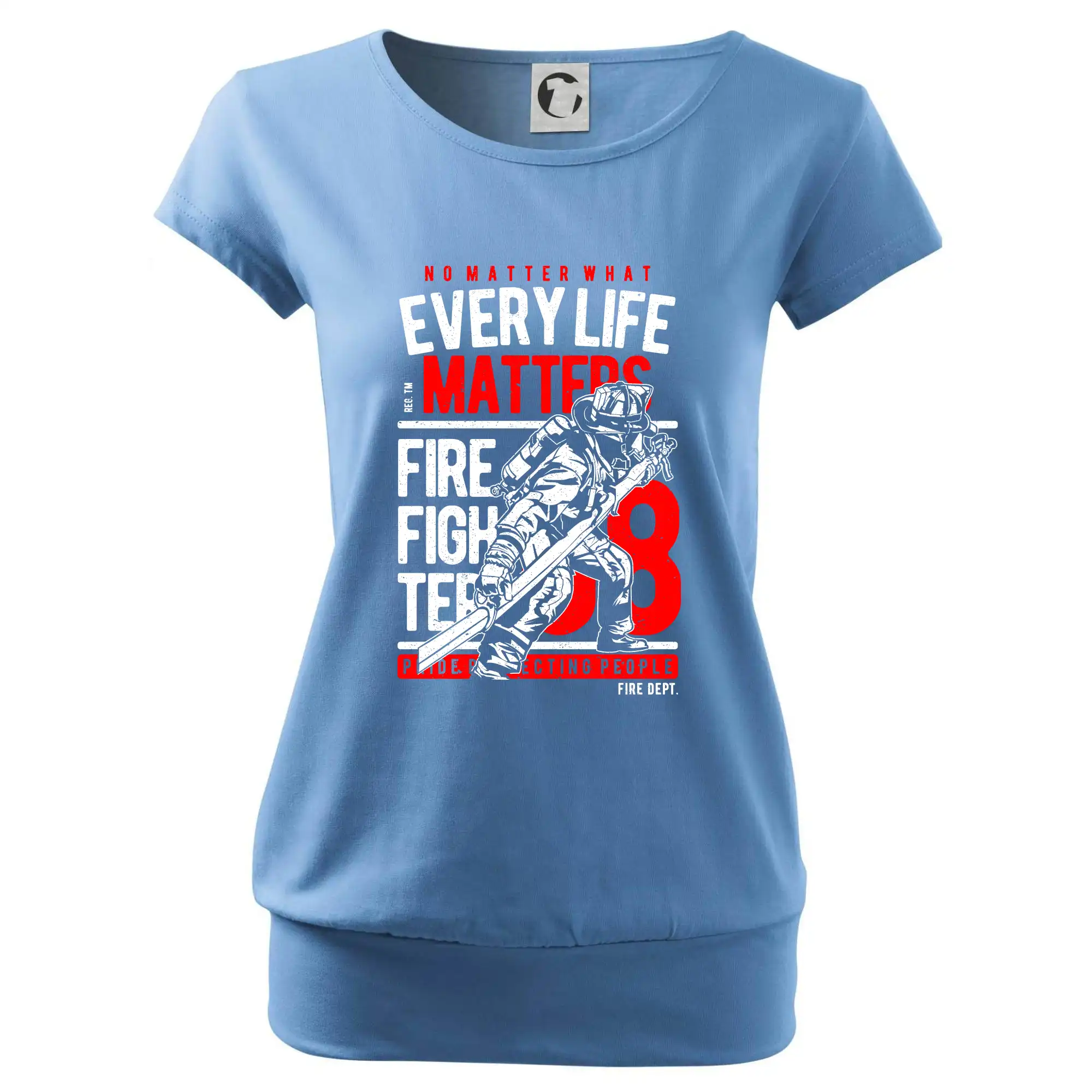 Originálne tričká pre hasičov - Every Life Matters - Voľné tričko city