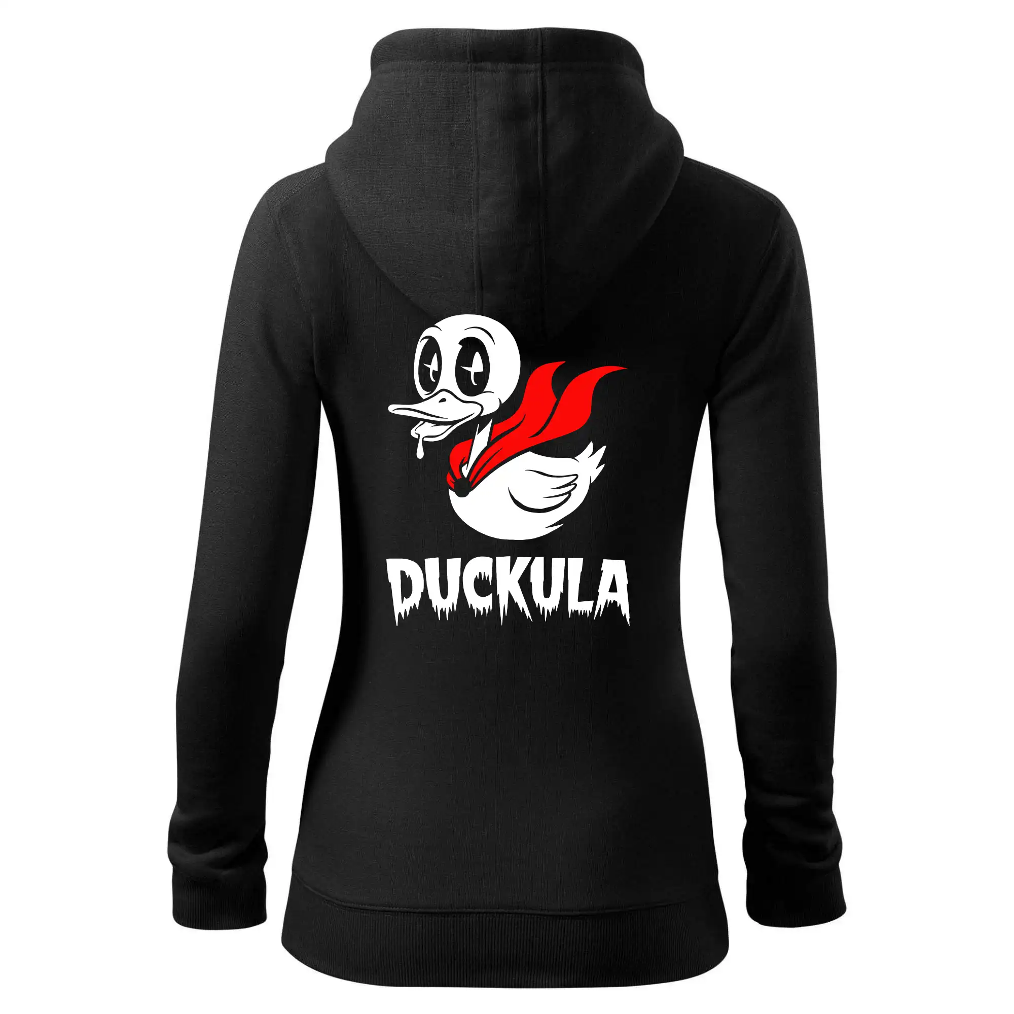 Filmové tričká - Duckula - Mikina dámska trendy zipper s kapucňou