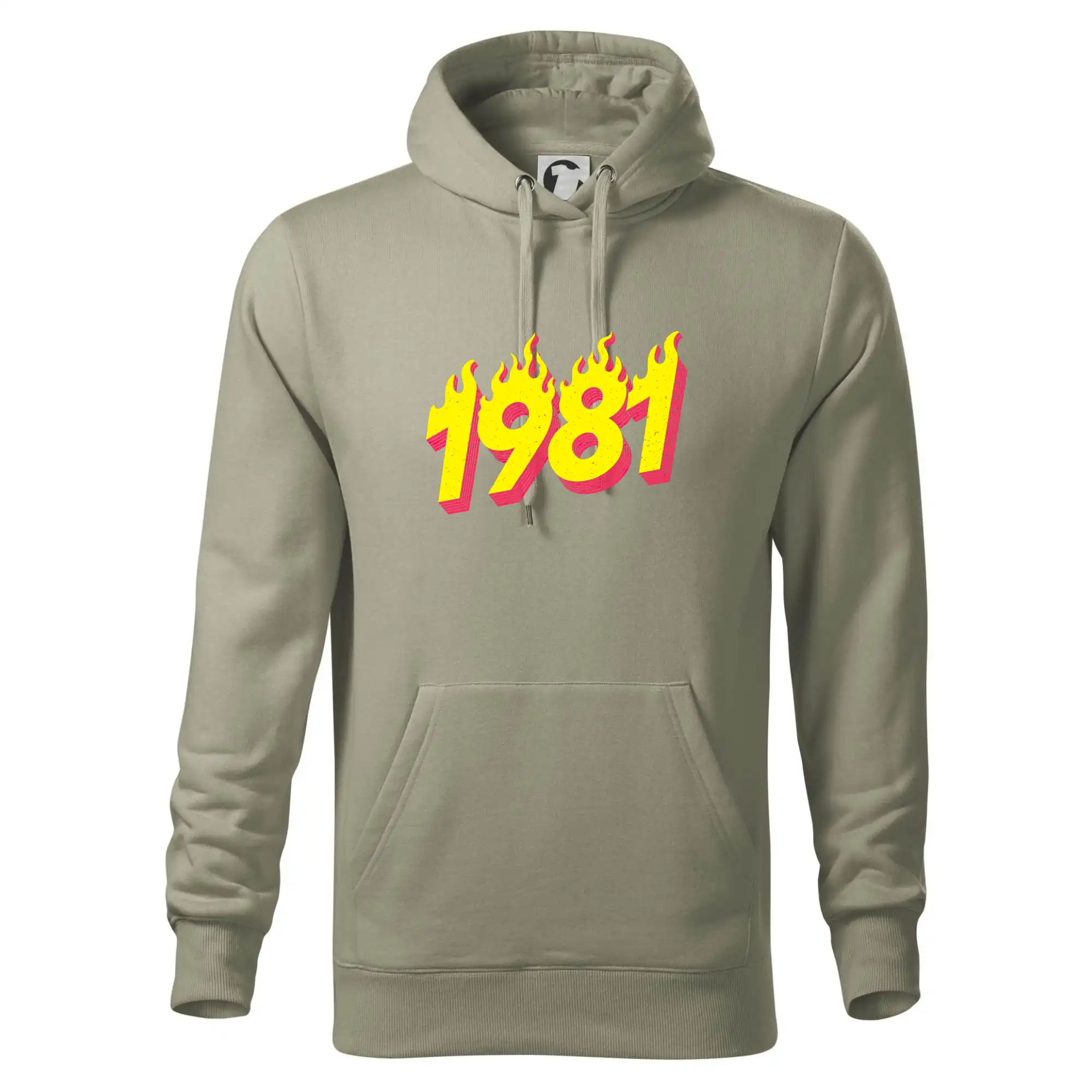 Trička s ročníkom 1981 - Narodeniny v ohni 1981 - Mikina pánska Cape s kapucňou