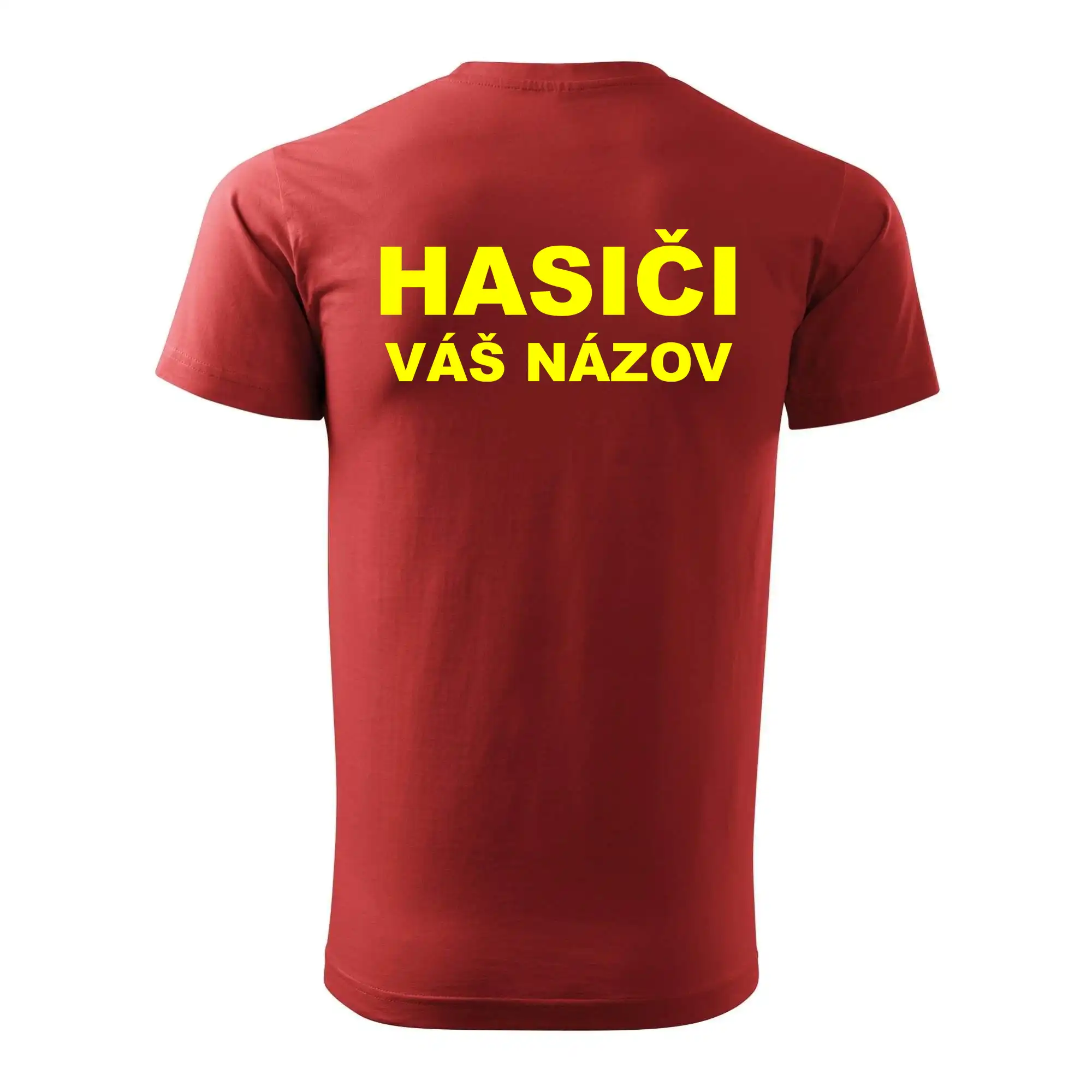 Hasiči - žltý nápis - váš názov zboru