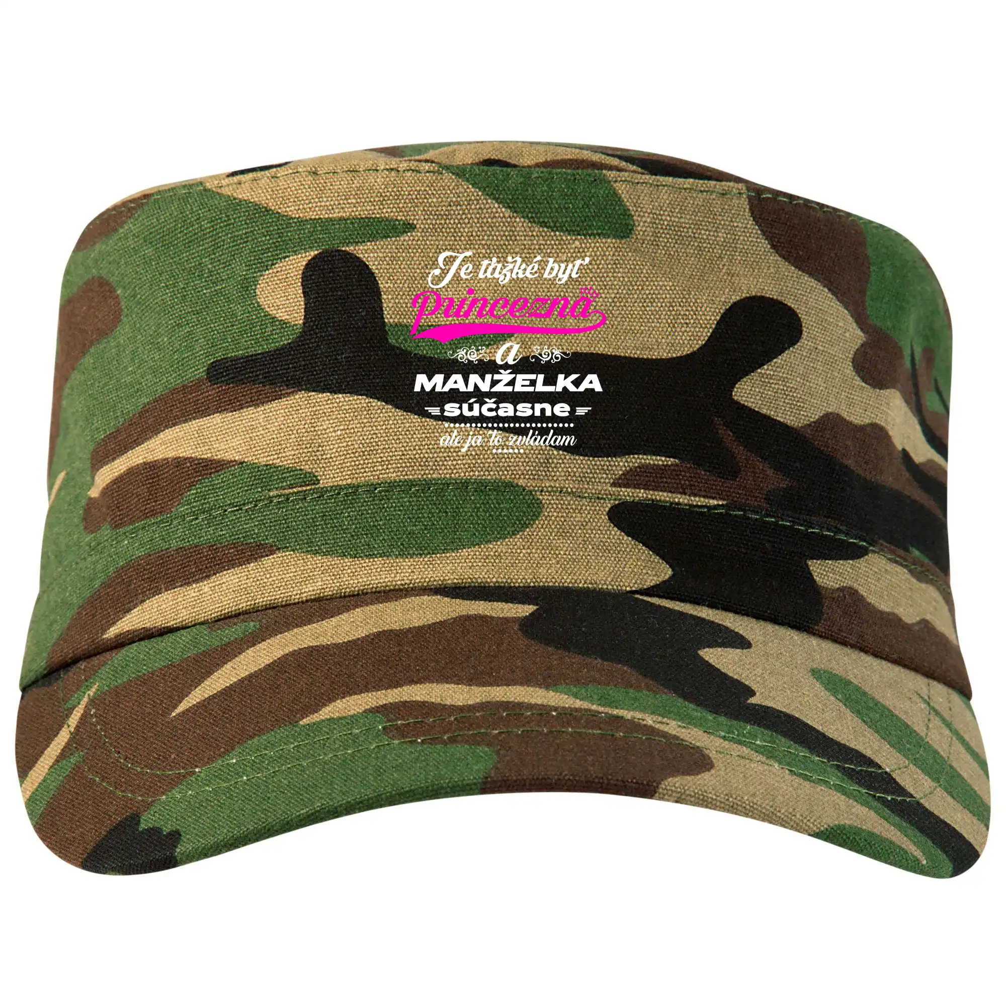 Rodinné tričká - Je ťažké byť princezná manželka - Šiltovka CAMO