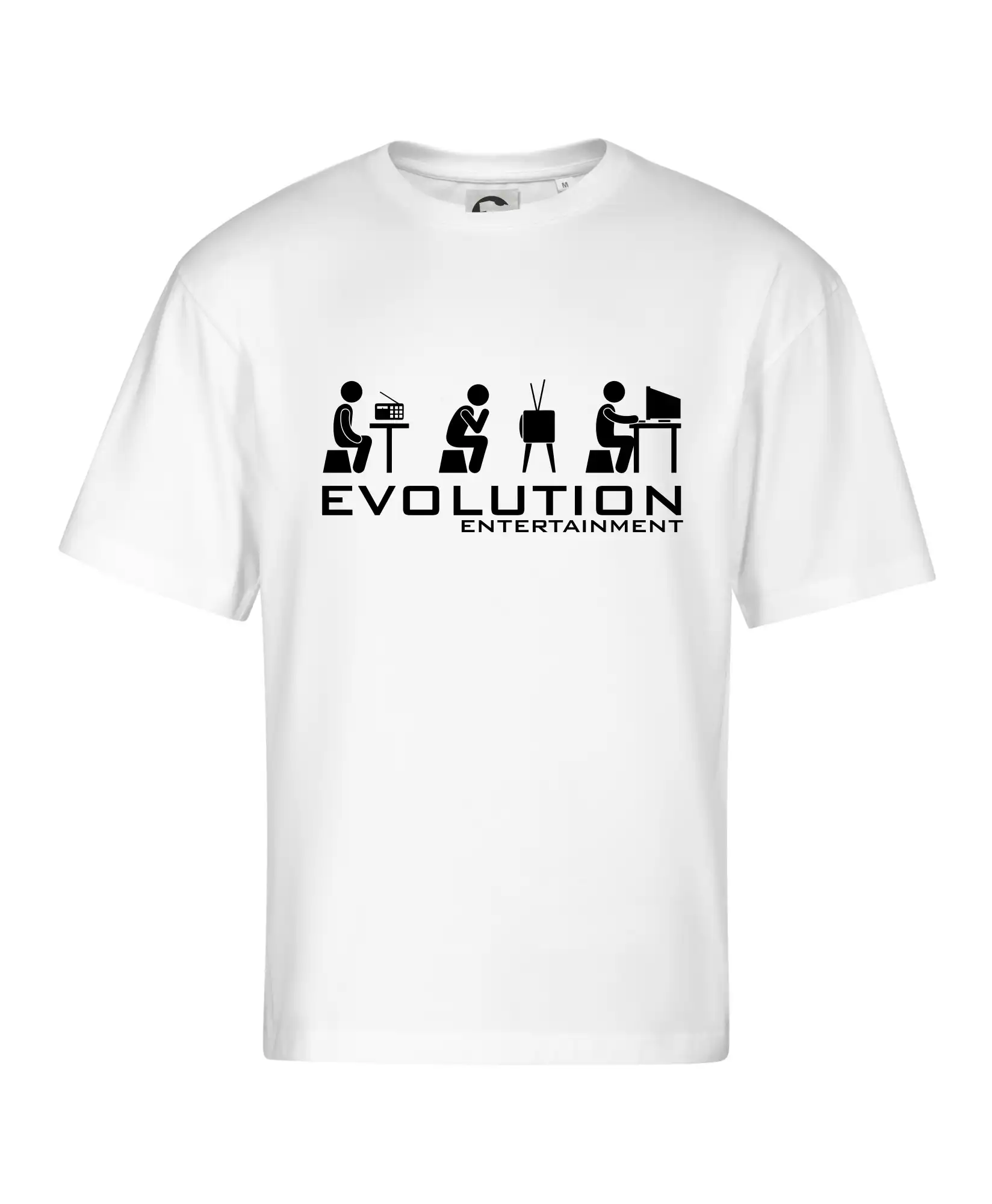 Tričká s potlačou evolúcia - Evolúcia zábavy - Stage unisex - OVERSIZE