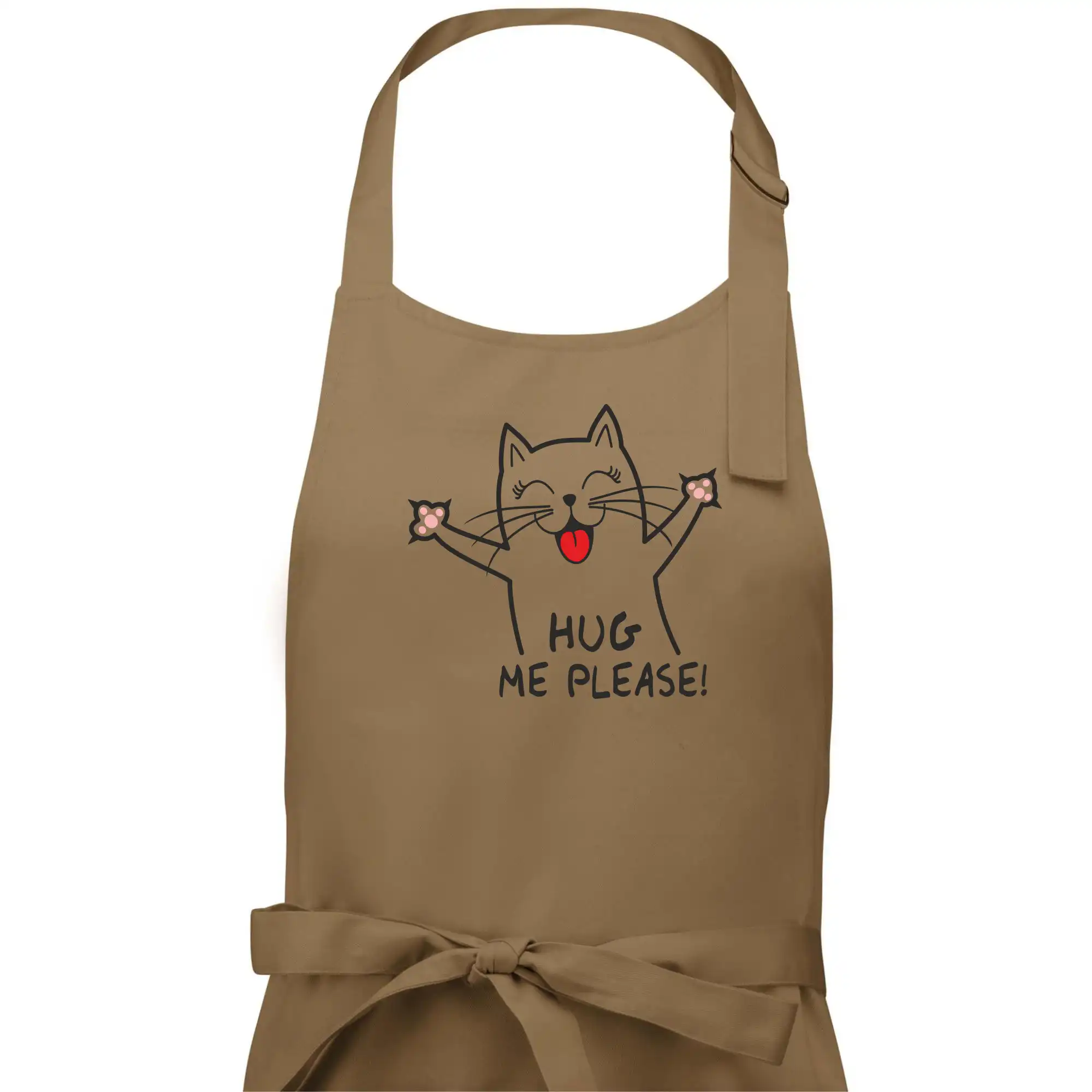 Vtipná tričká s mačkou - Mačka hug me please - Dámska zástera na varenie
