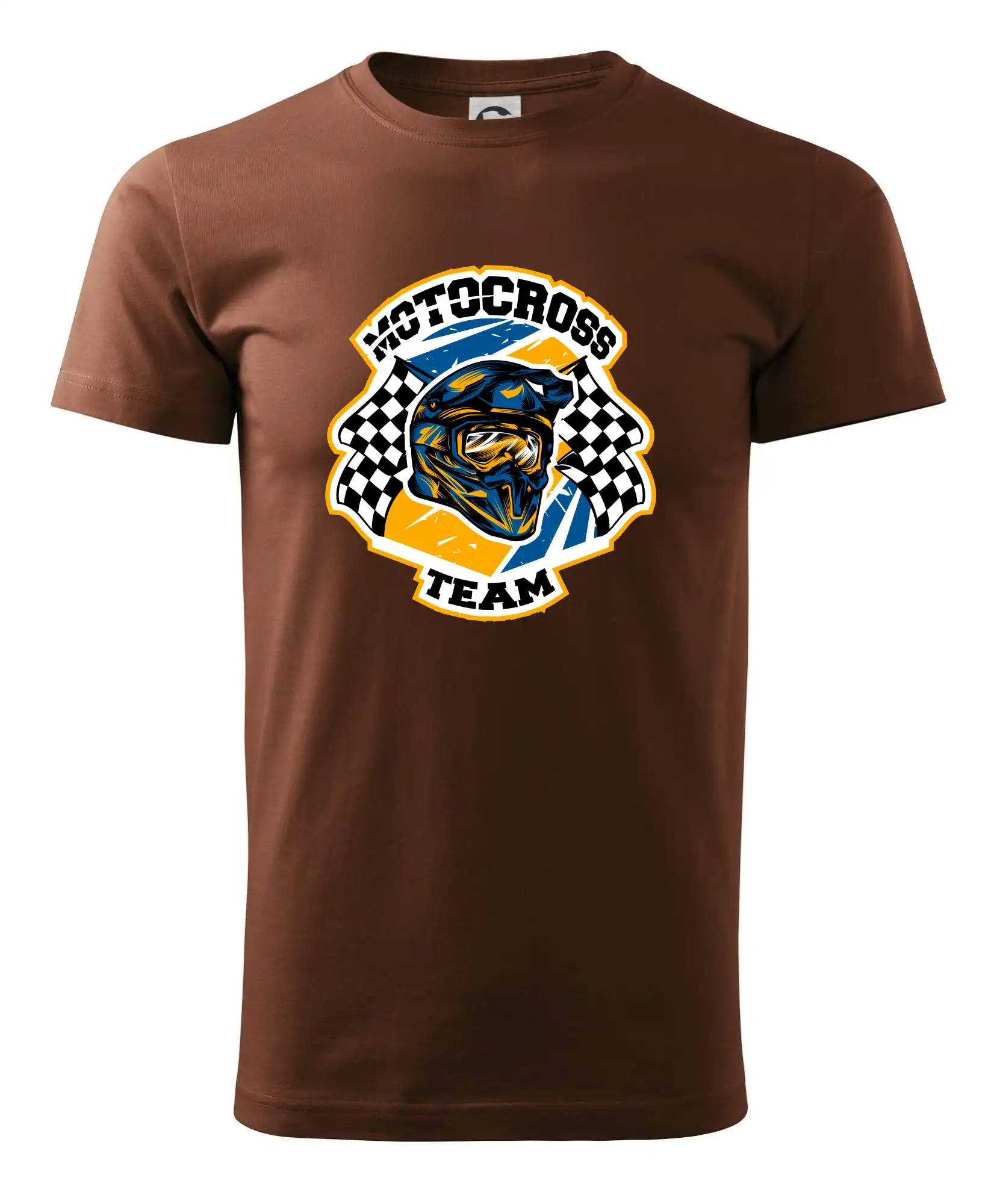 Motocross tričká - Motocross team helma - Pánske tričko nižšej gramáže