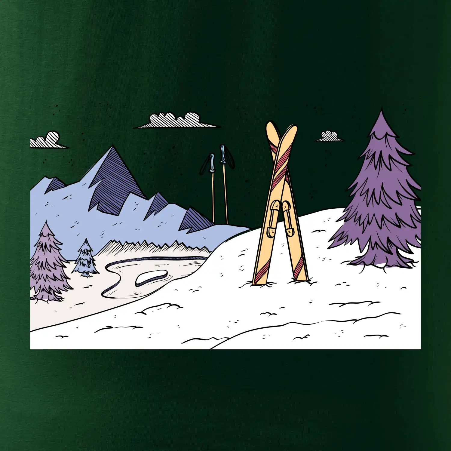 Panorama lyžování