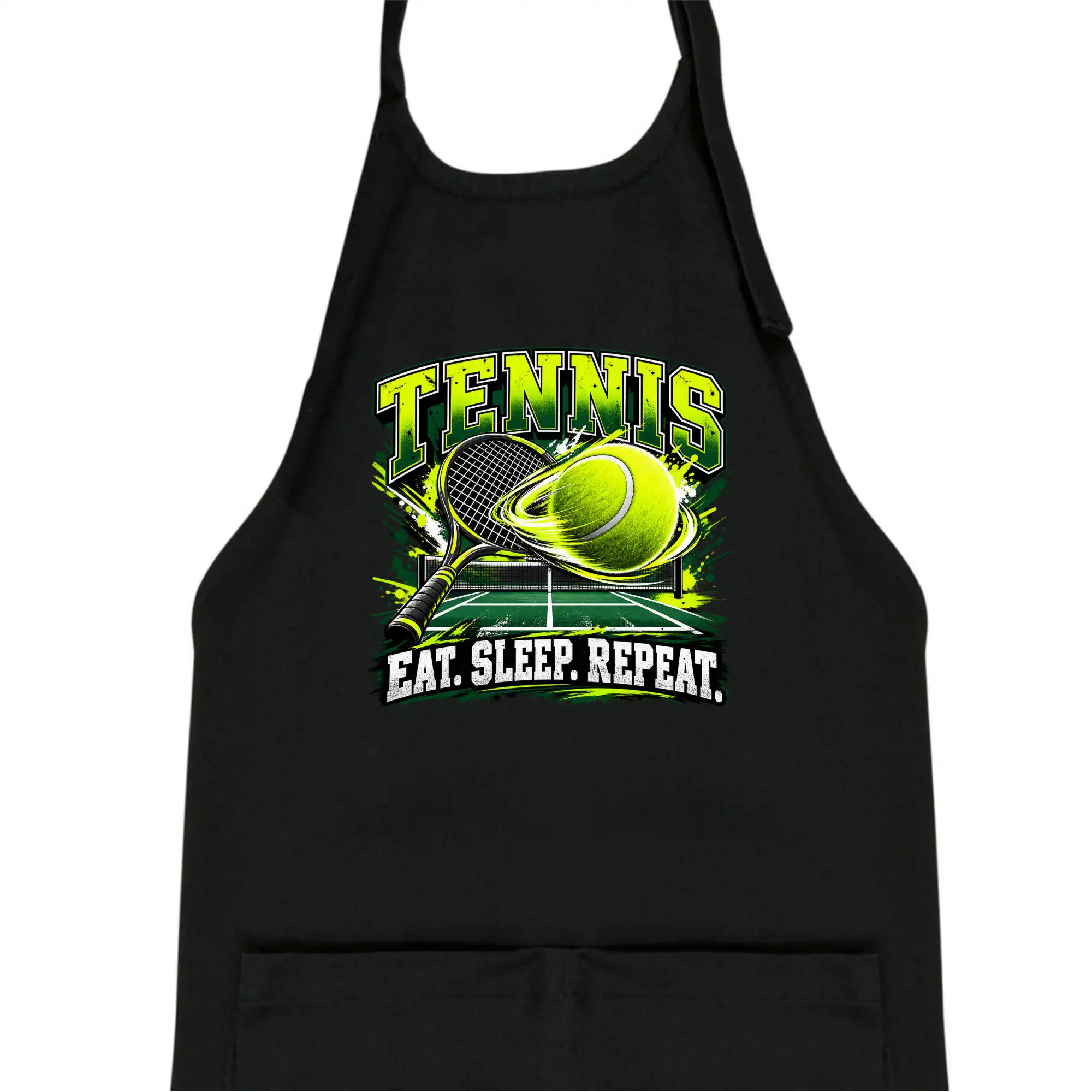 Tenisová raketa a míček eat sleep repeat