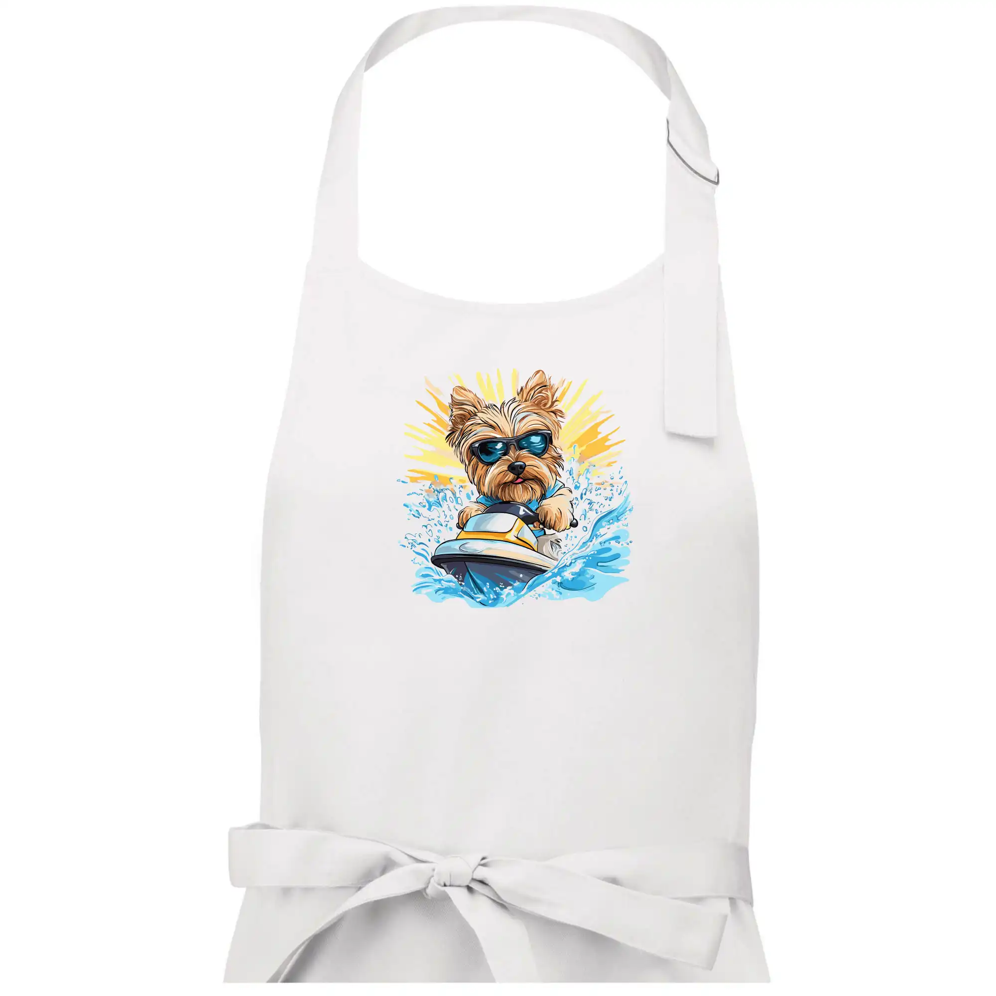 Yorkšírský teriér na vodním skútru