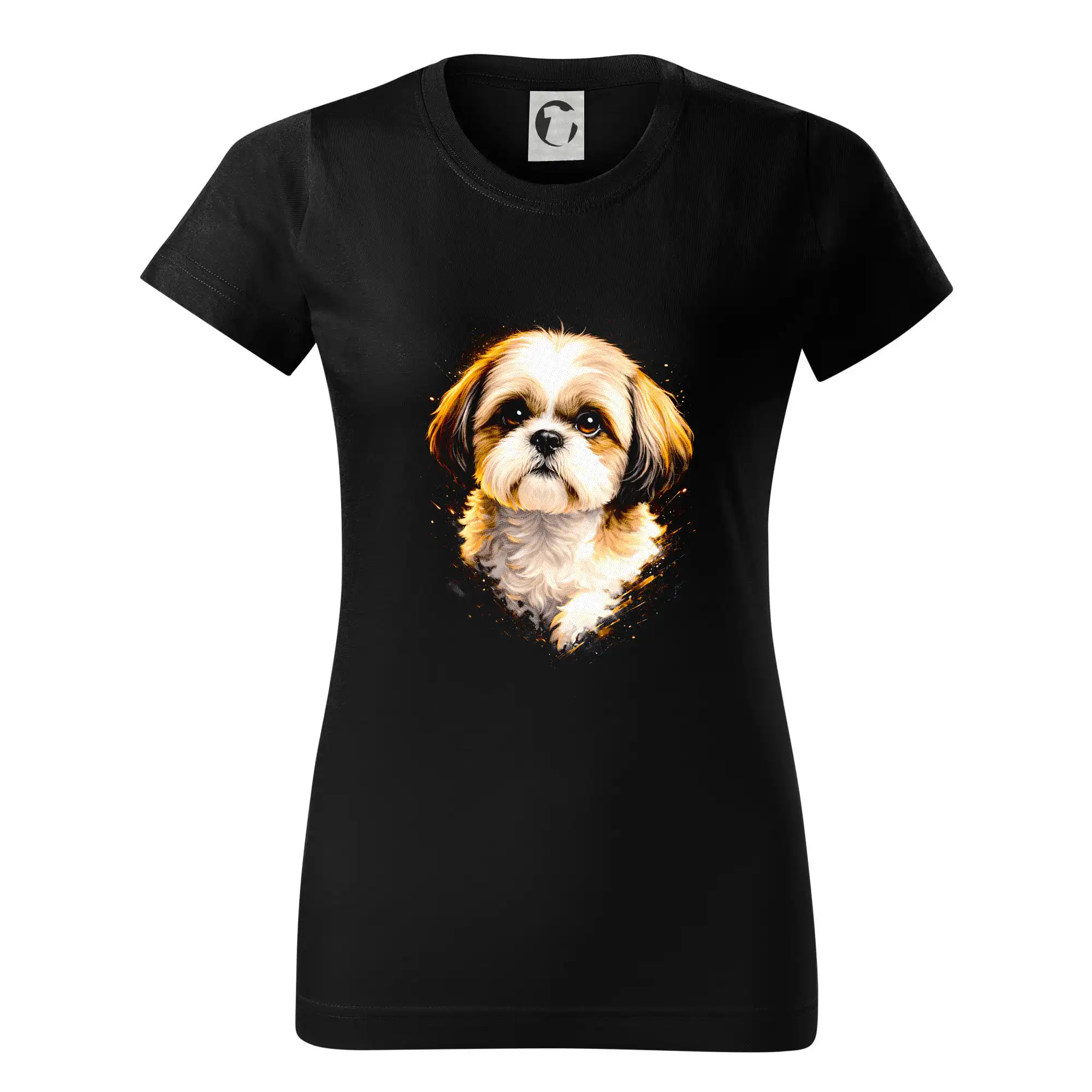 Ostatné psie plemená - Obrázok poltón Shih-tzu - Dámske tričko basic - ľahko voľnejšie a dlhšie