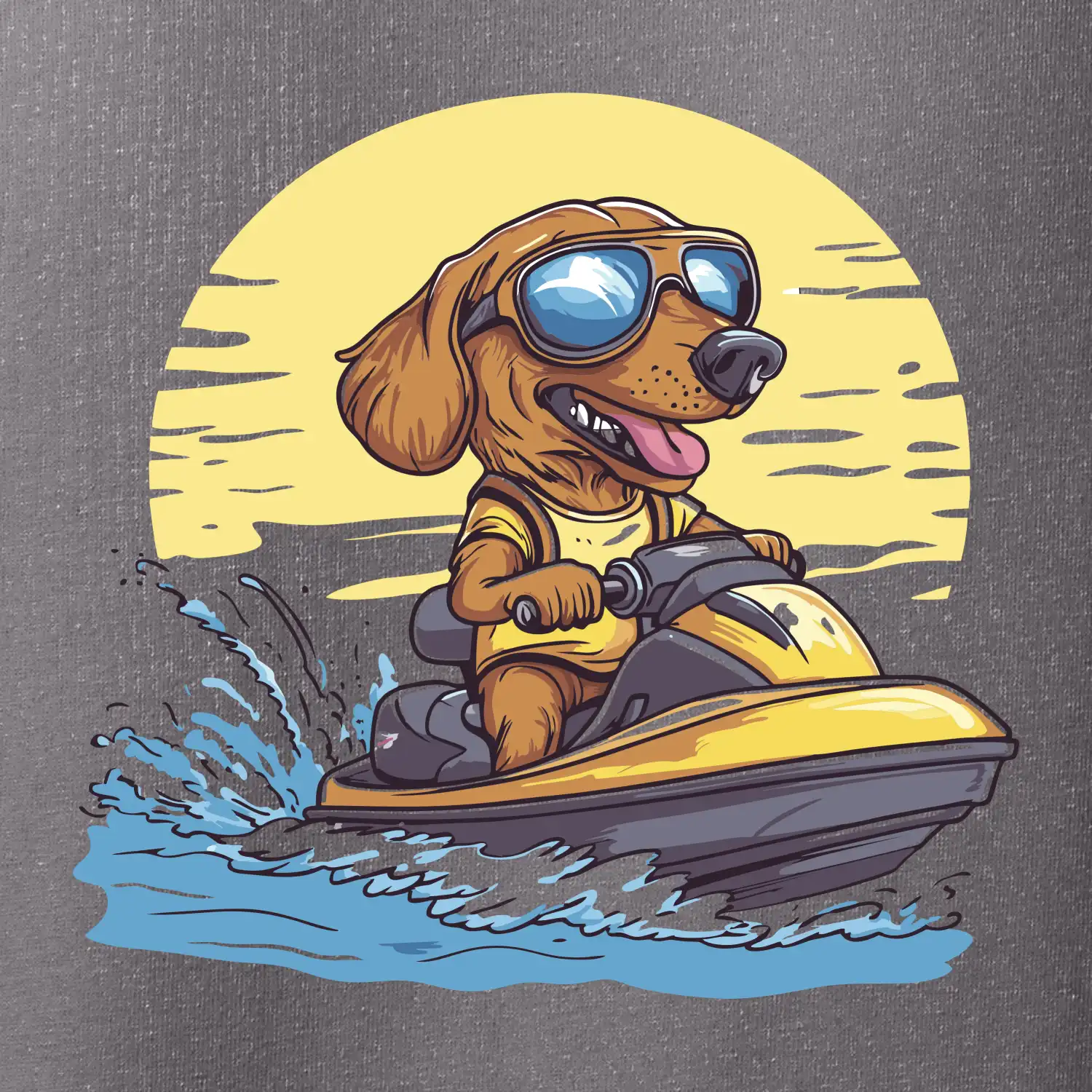 Jezevčík na vodním skútru